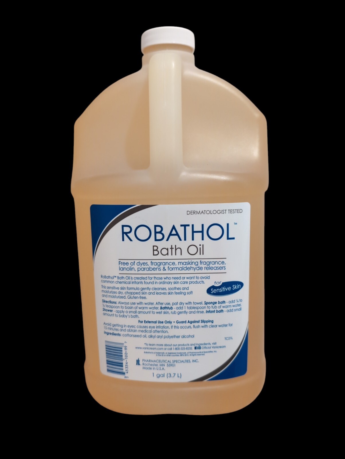 Robathol Bath Oil Vanicream HUGE 128 fl oz/gallon for Sensitive Skin 6/25 sealed