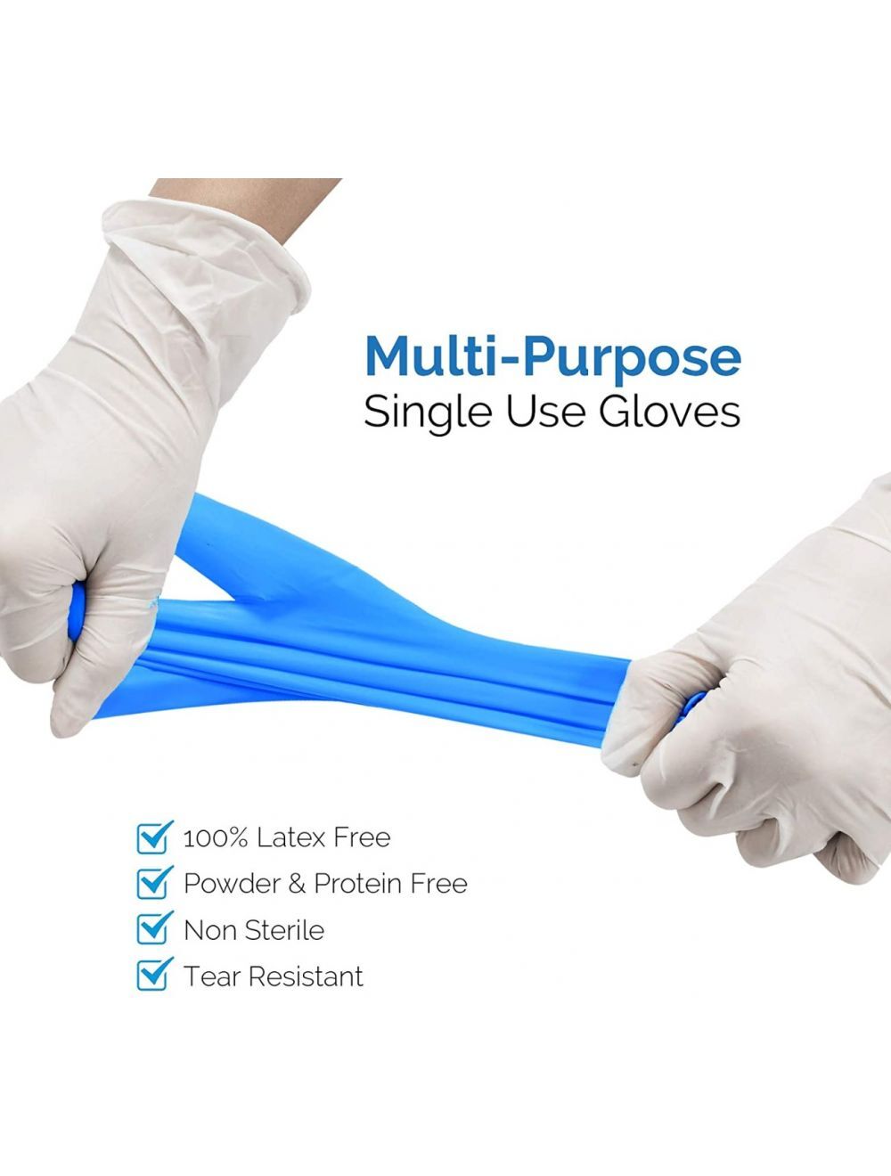 Intco BASIC Medical Vinyl Synmax Exam Gloves Durable Latex Free , Size: S/M/L/XL