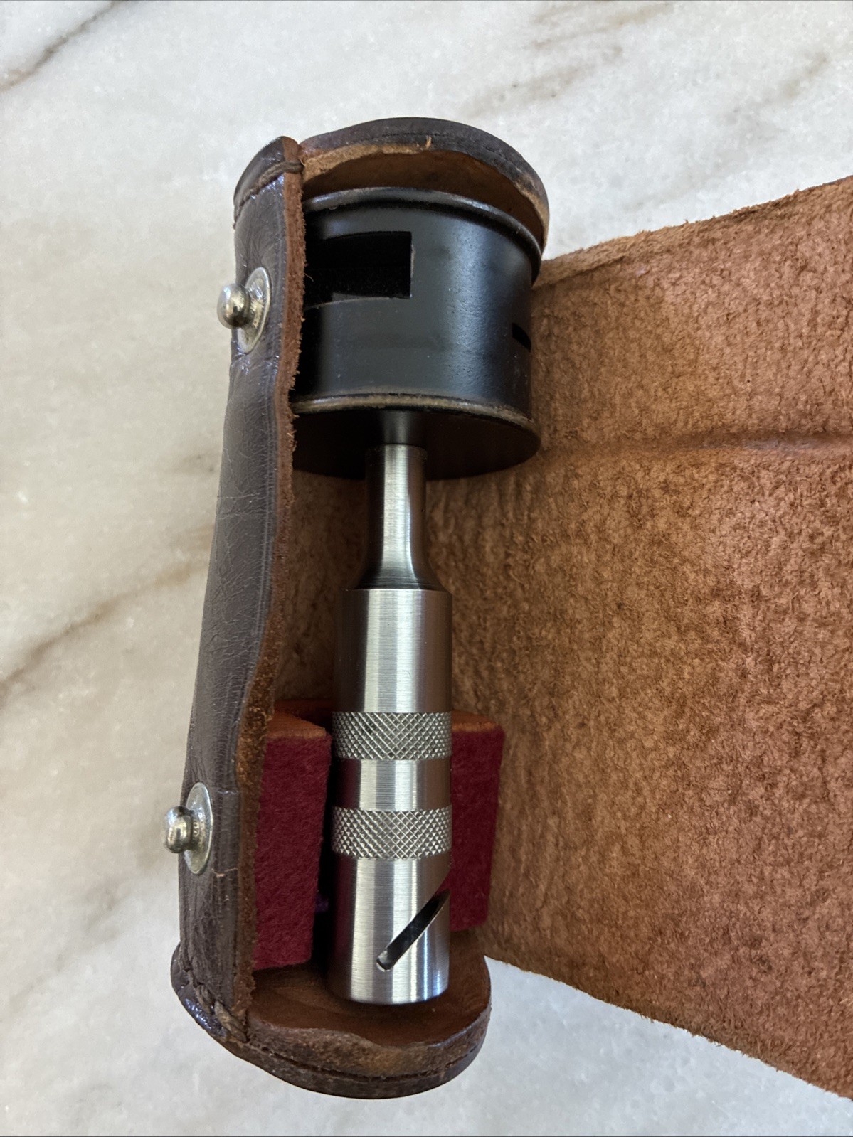 Antique Keuffel & Esser (K&E) Double Right Angle Prism W/ Leather Case USED Cond