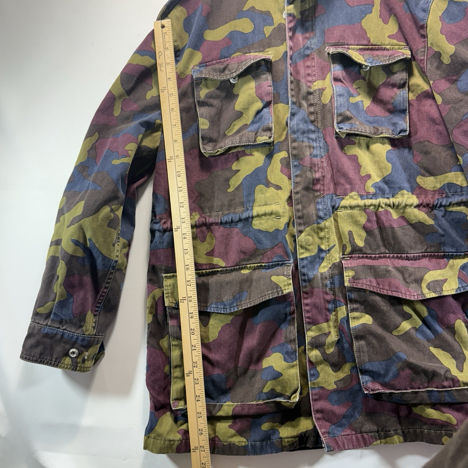 Belgian Jigsaw Field Jacket Puzzle Camo Coat Army Belgium WESC Mens Size XS