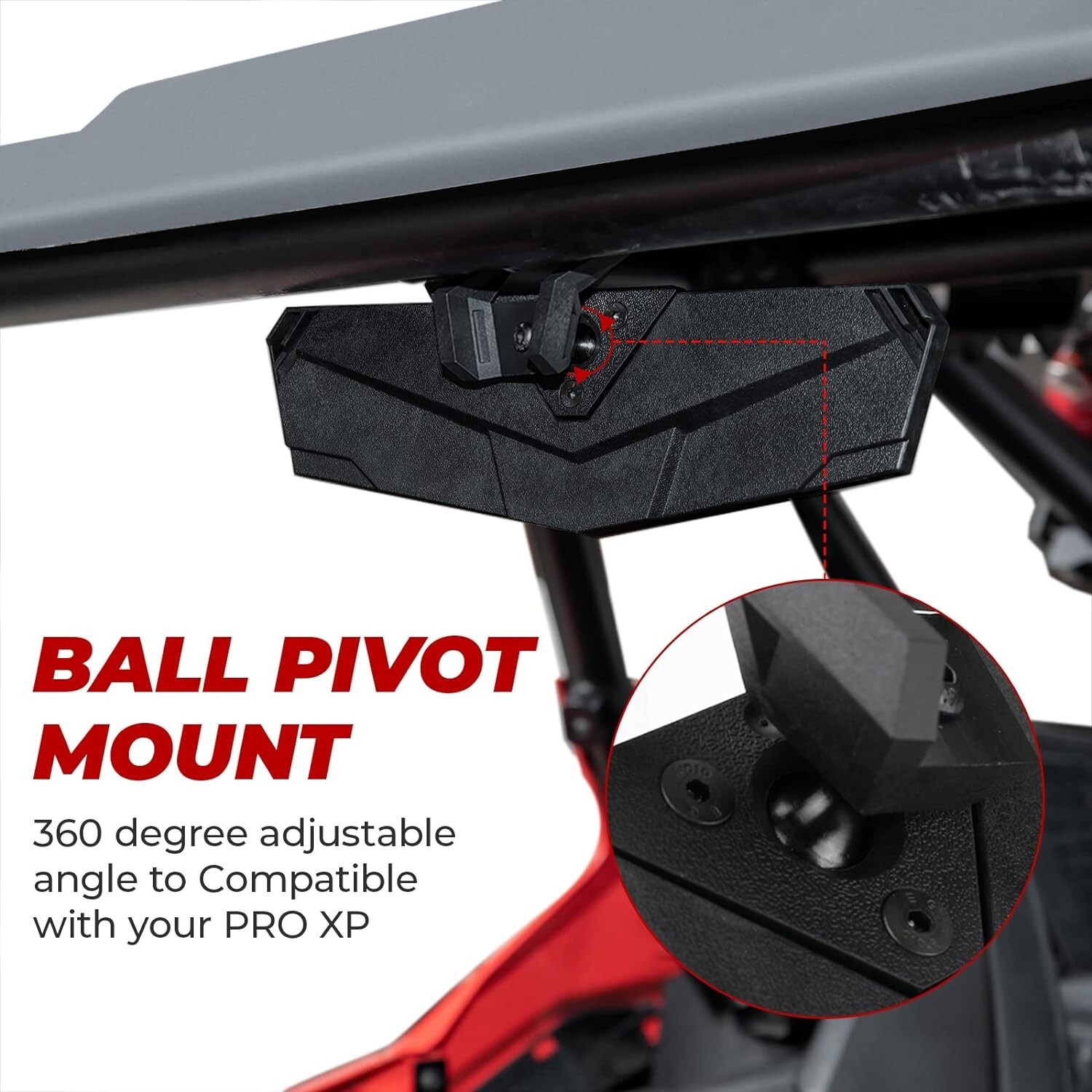 UTV Rear View Center Mirror 2883763 For Polaris RZR PRO XP / PRO R 2020-2025