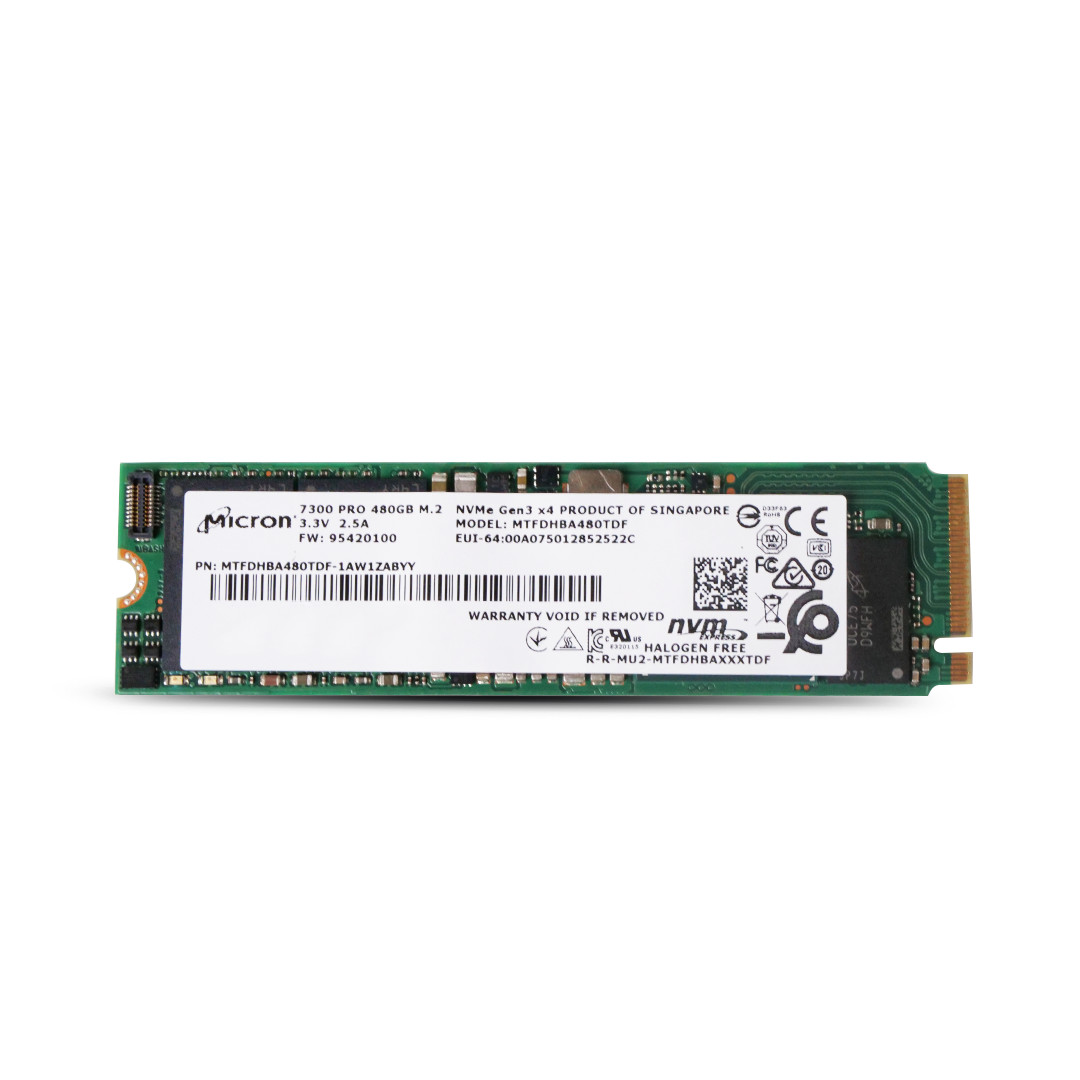 Micron 7300 PRO 480GB MTFDHBA480TDF PCIe Gen 3 x4 4GB/s 3D TLC NVMe M.2 2280 SSD