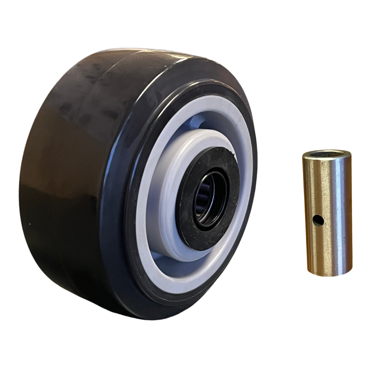4” x 2” Black Polyurethane on Plastic Core Wheel