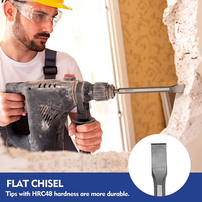 WORKPRO 17-Piece SDS-Plus Rotary Hammer Drill Bits Chisel Set High-Quality Bits