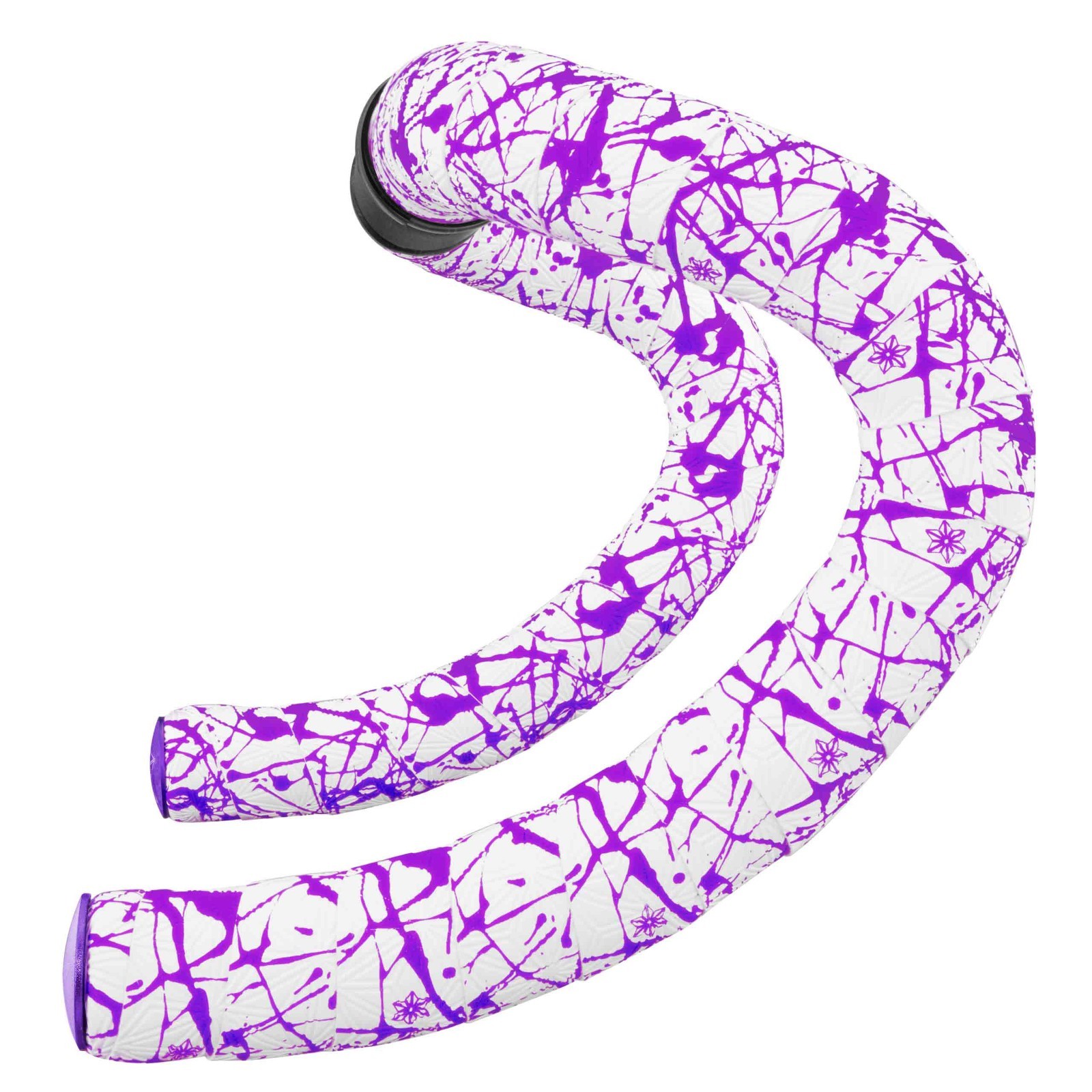 Supacaz Super Sticky Kush White Bar Tape Neon Purple Splat Grip Wrap-Authentic