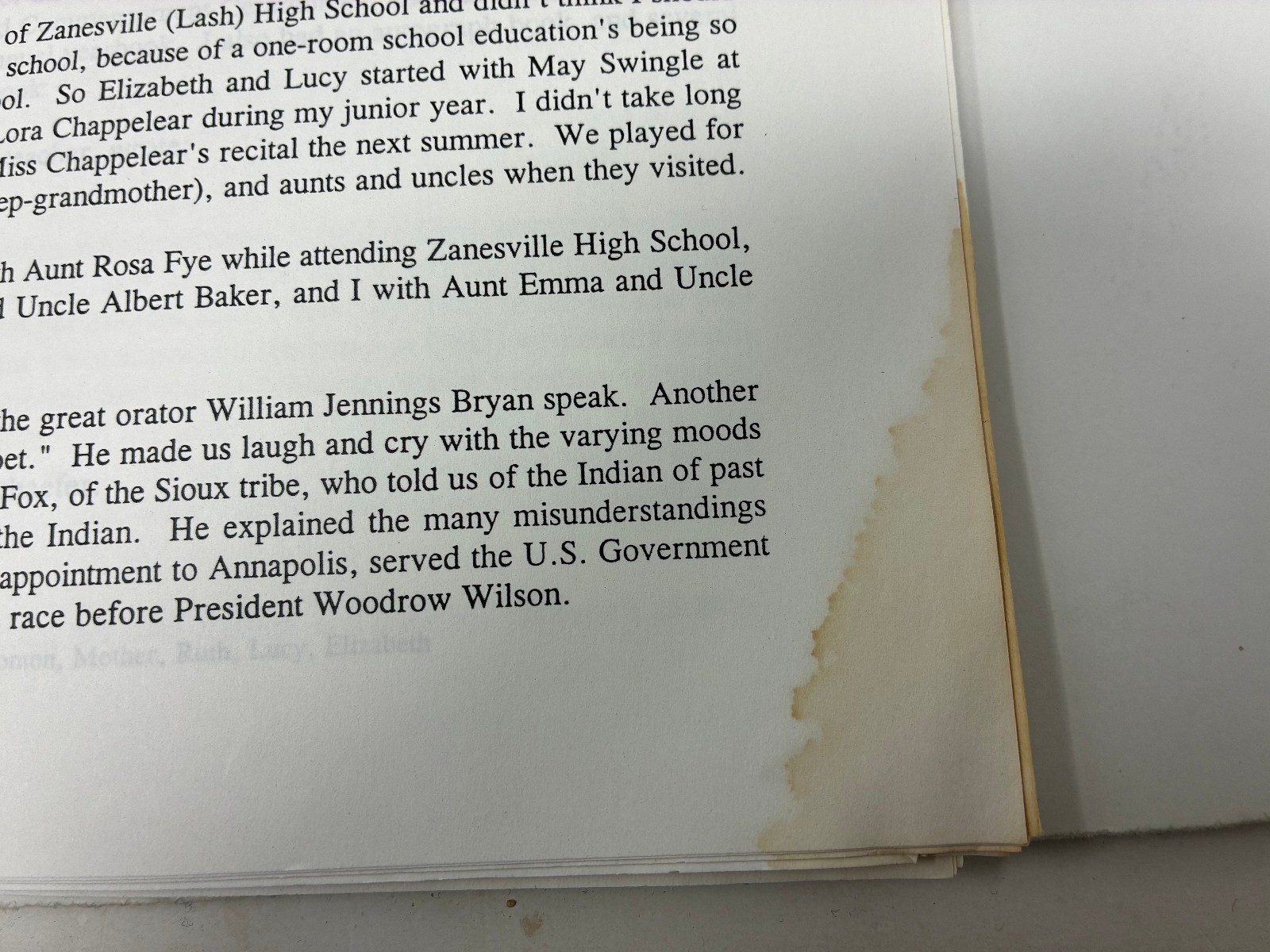 1900s Farm Family Rural Life History Muskingum County Ohio Typed Diary Memoir