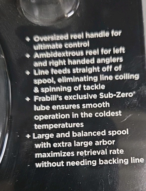 Frabill Straight Line 101xLA Reel, Black FREE SHIPPING