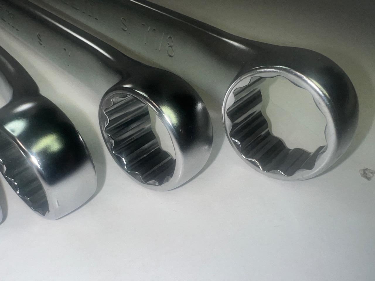 NEW Facom 56L Series 9pc 10° Offset LONG Box End SAE Wrench Set 5/16" to 1-1/4"