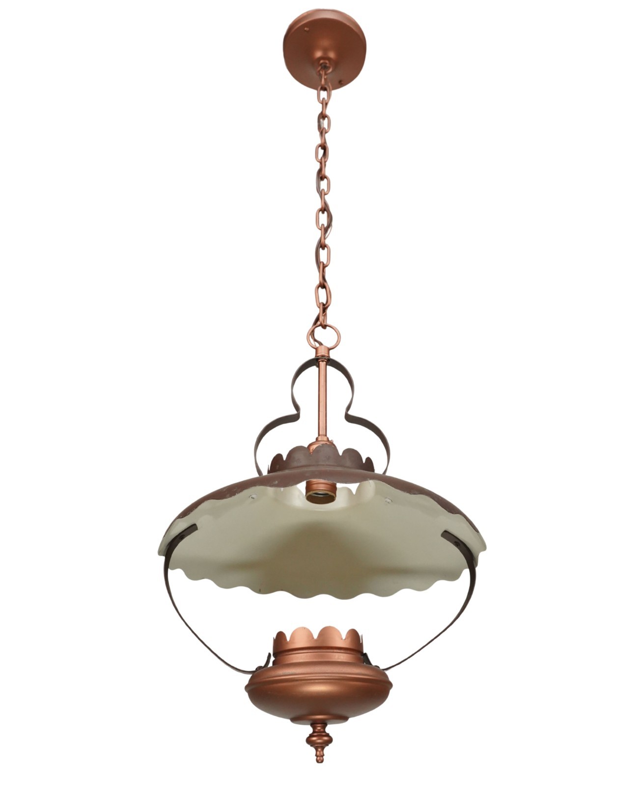 Vintage Copper Plated Steel Rustic Pendant Light