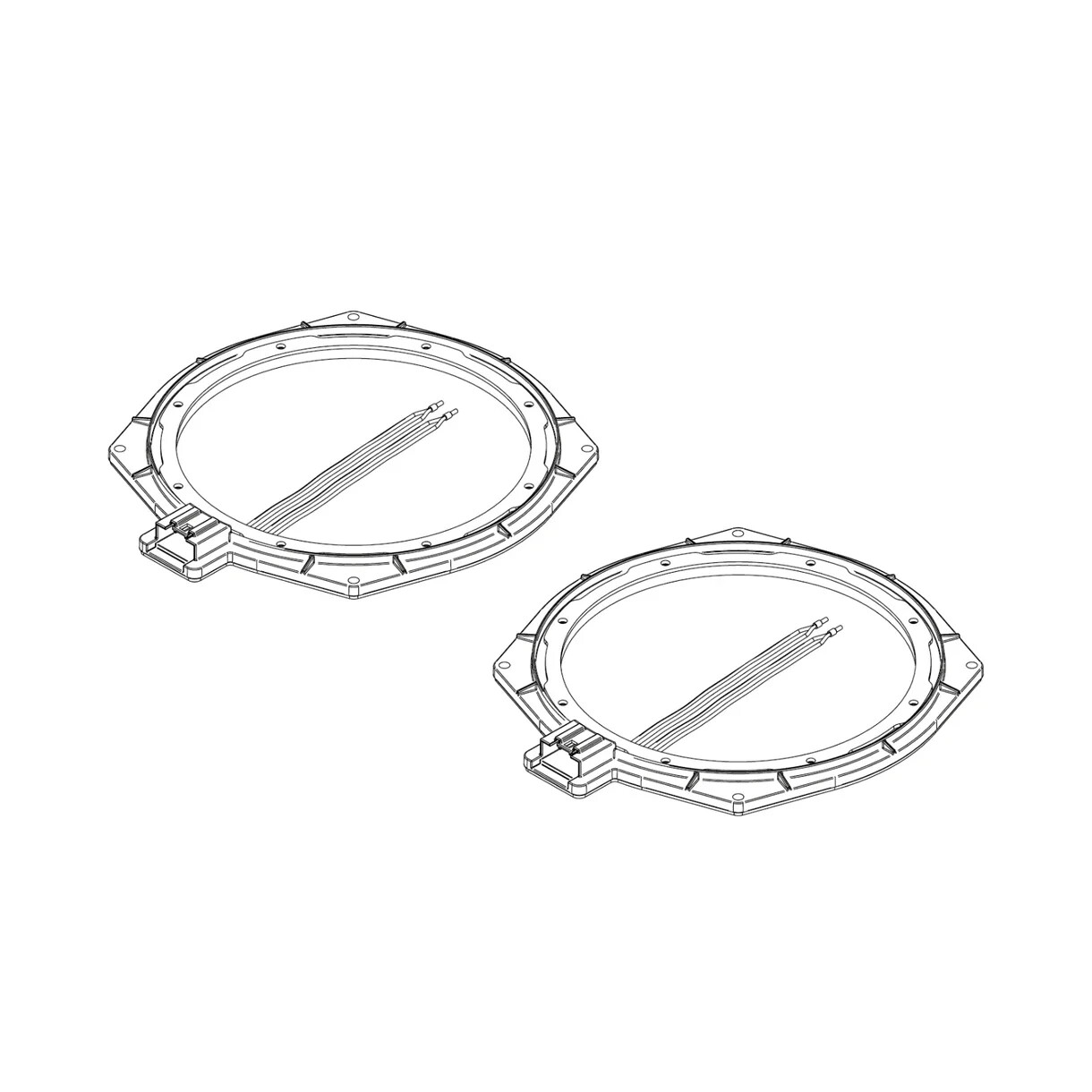 Helix Ci5 S200FM-S2 BMW Underseat Woofers 8" FlexMount Subwoofers 200w 2-Ohm