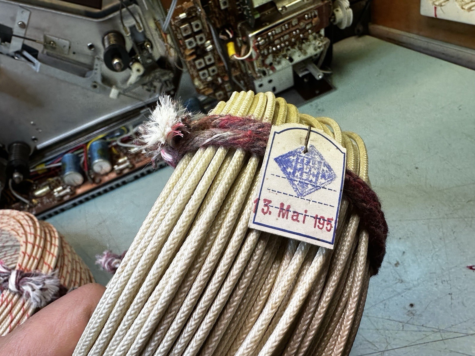 1 m 1954 1.5mm Telefunken copper wire speaker cable vintage