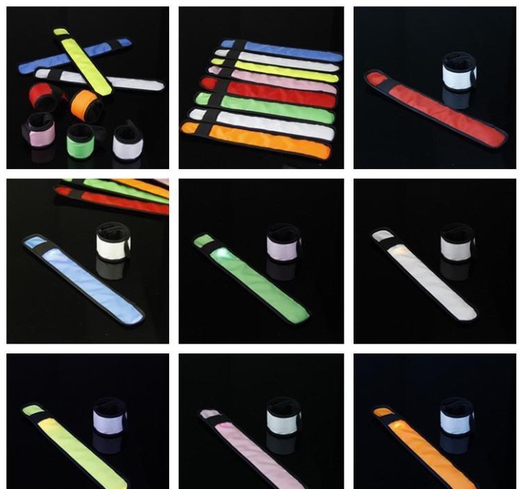 LED SLAP Bracelet Band Night Light Safety for Ankle Arm Running Walking Bike Jog