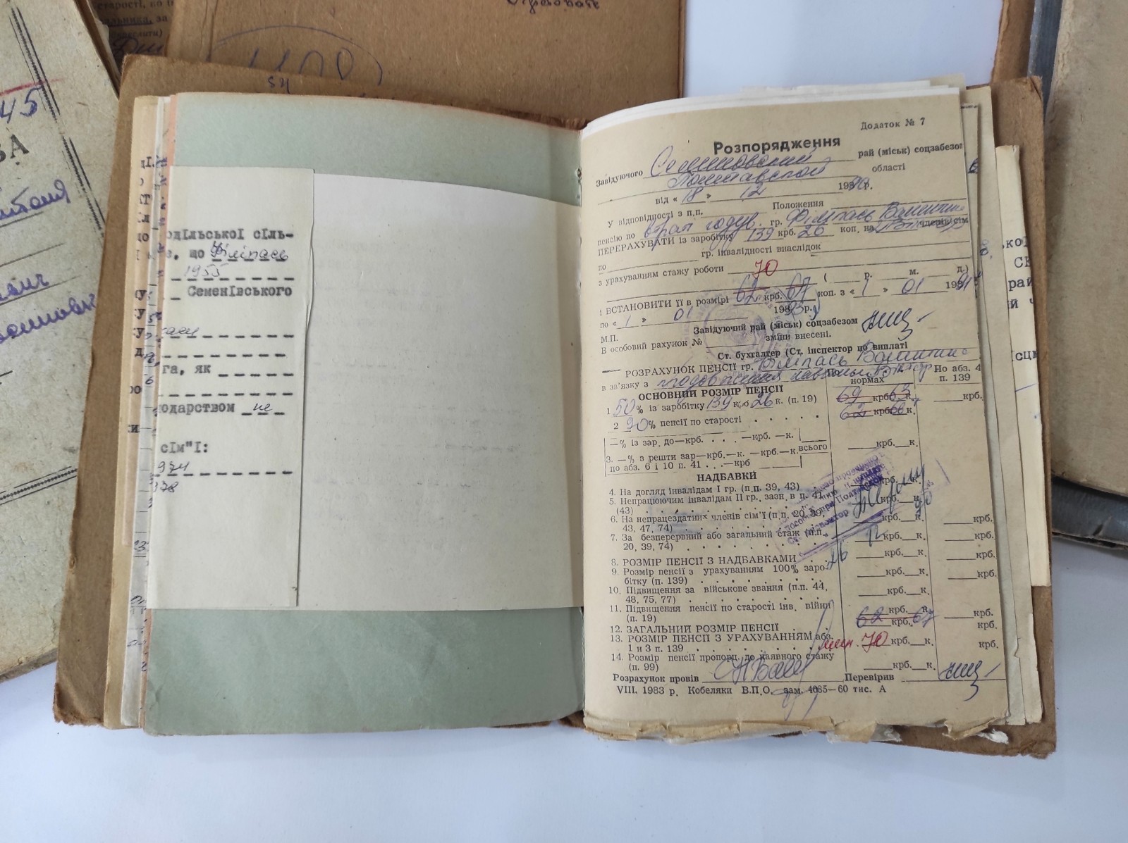 10 folders with Soviet vintage documents 1940s-1980s
