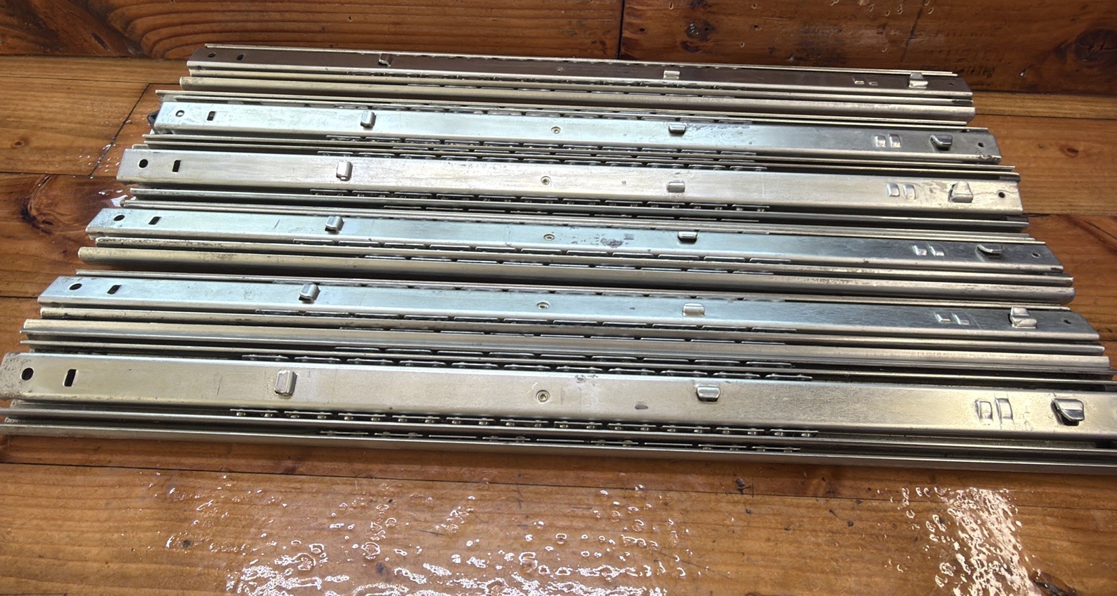 Snap On Tool Box Drawer Slides, Complete, Used, Fits KRL, 22” Long,Ball Bearing