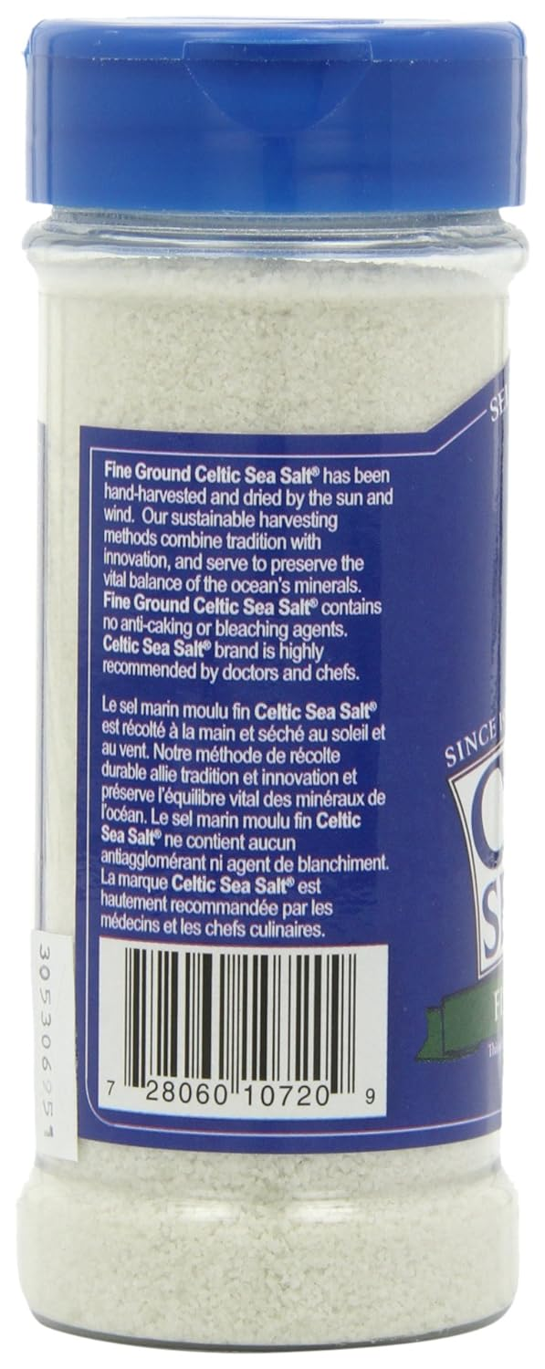Selina Naturally Celtic Sea Salt Fine Ground Shaker Jar 8 oz