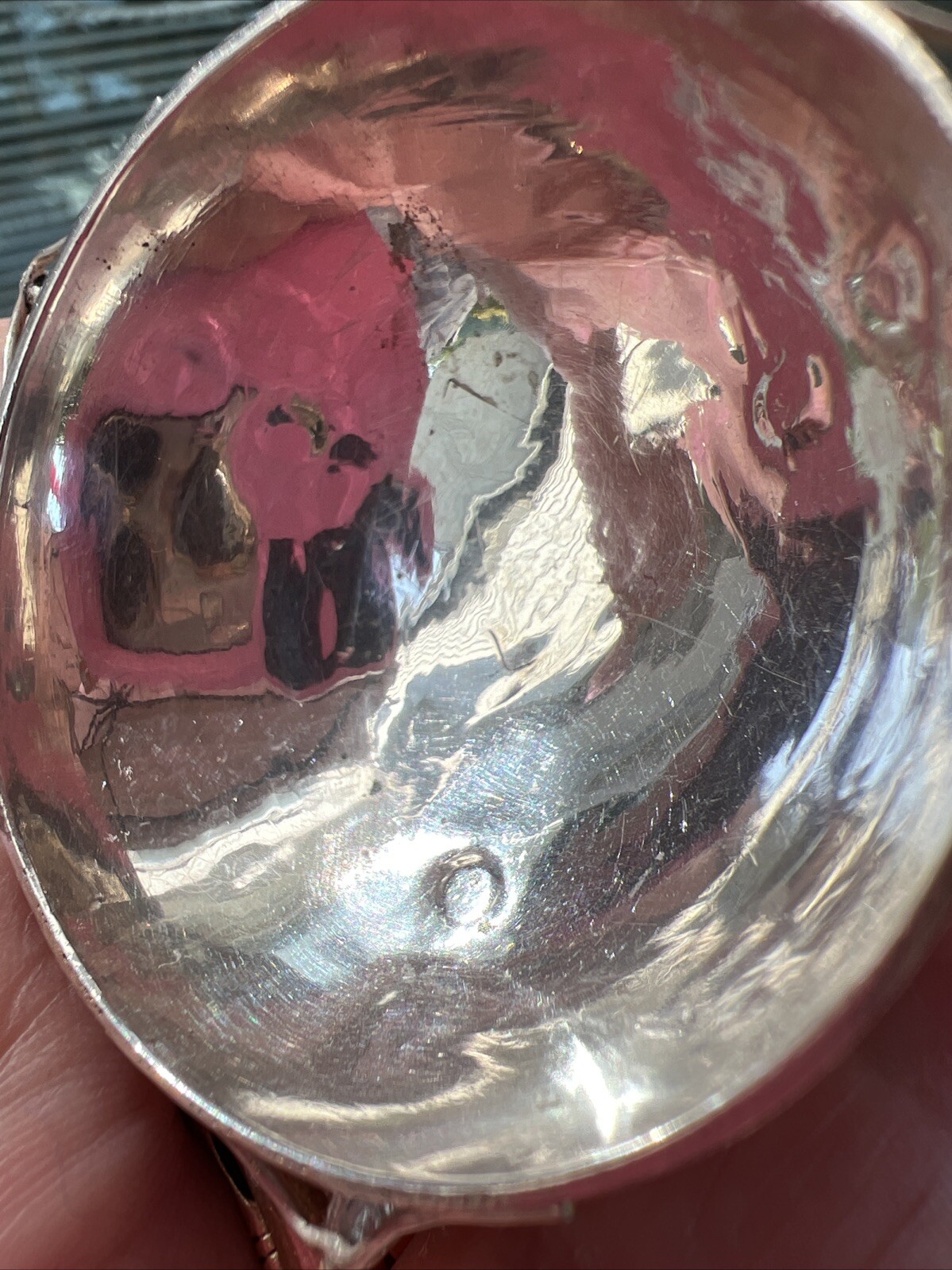 Antique Chinese Sterling Silver Dragon Salt Cellar Bowl VERY OLD GOOD CONDITION