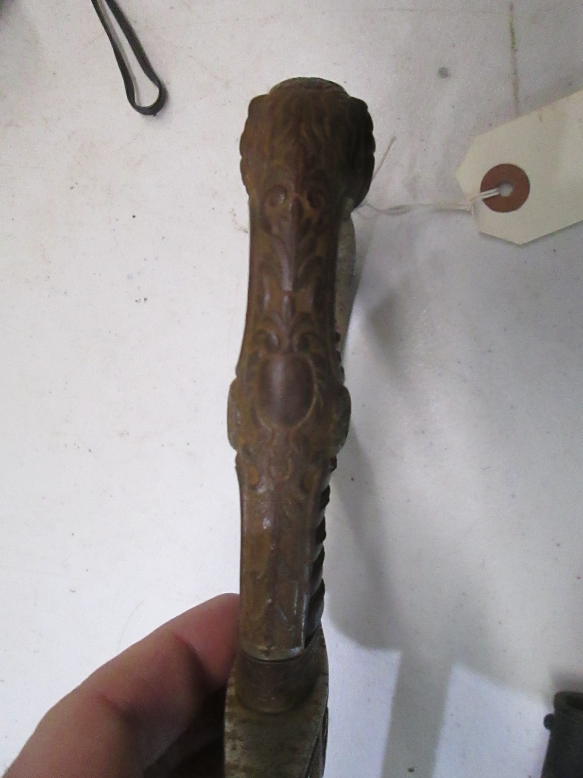 WWI GERMAN RUBY EYES LION HEAD DRESS CAVALRY SWORD & SCABBARD EICKHORN MAKER Y51