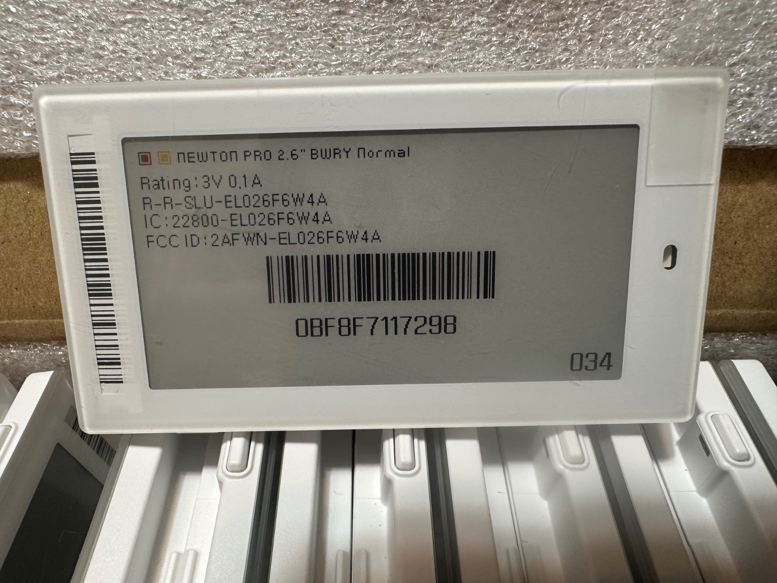 NEW 20 Pieces Solum Electronic Shelf Label 2.6" BWRY Newton Pro EL026F6W4A /NWH