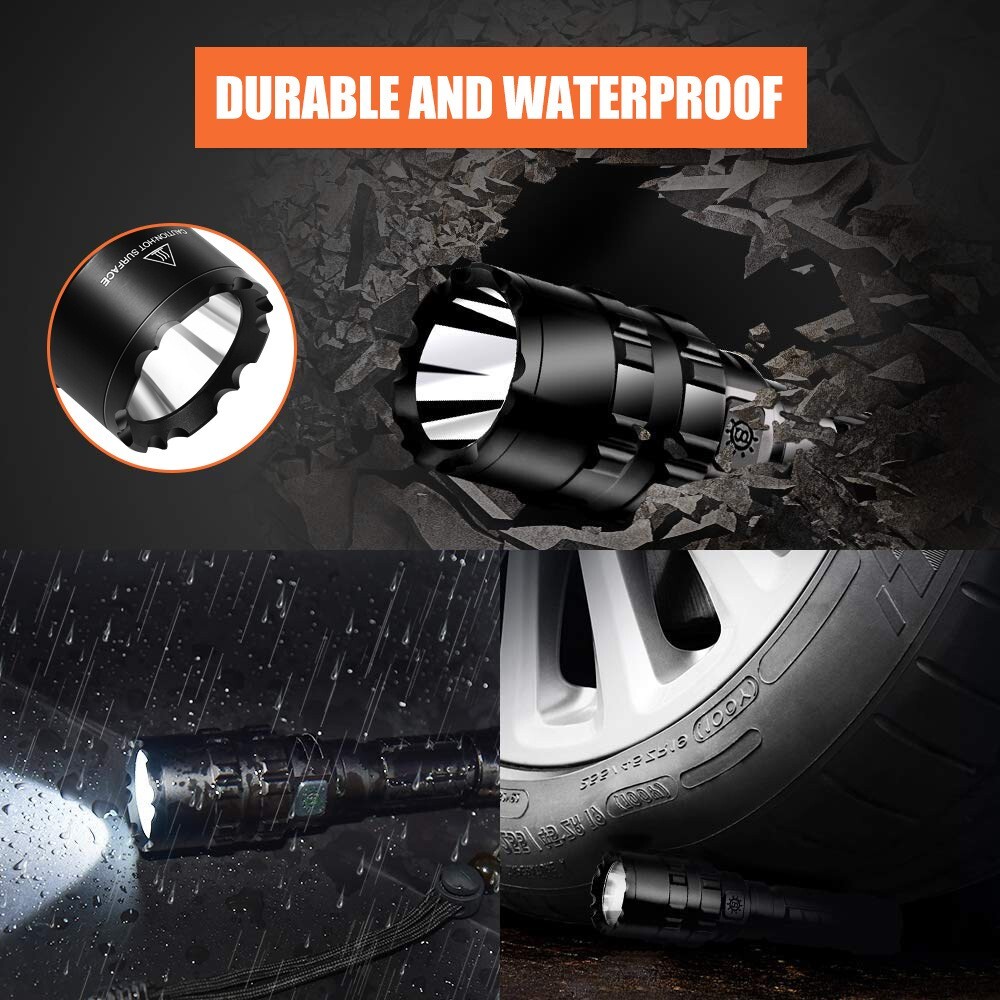 Linterna LED RecargableTactica Militar de Alta Potencia Para Armas Rifles 2 en 1