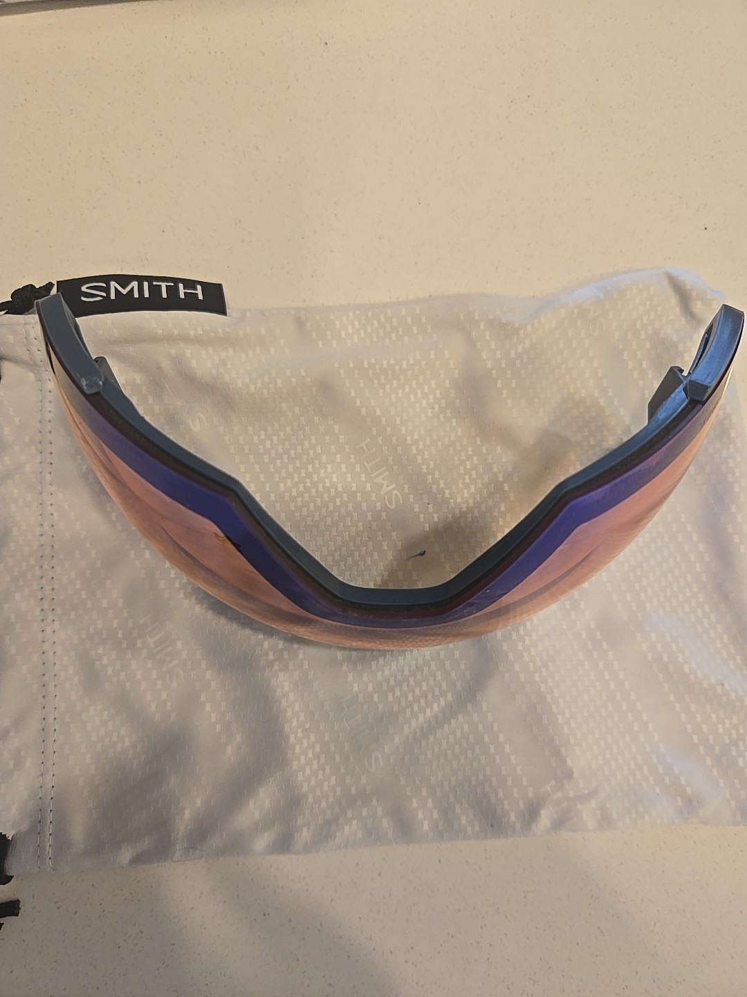 New Smith I/O XL Mag French Navy Mod Goggle Chromapop Storm Rose Flash Lens