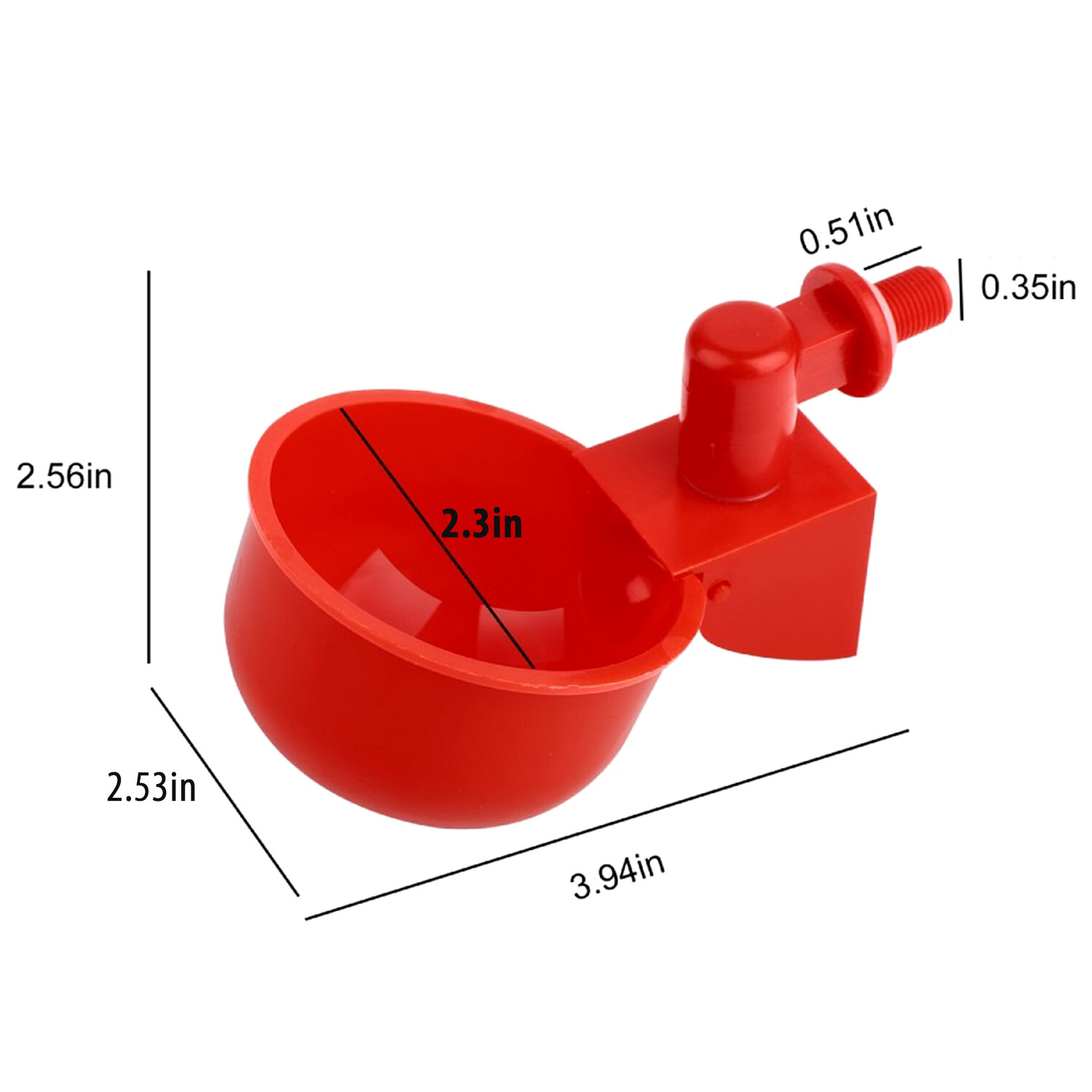 12PCS Chicken Automatic Watering Cups Drinker Waterer for Duck Quail Hen Poultry