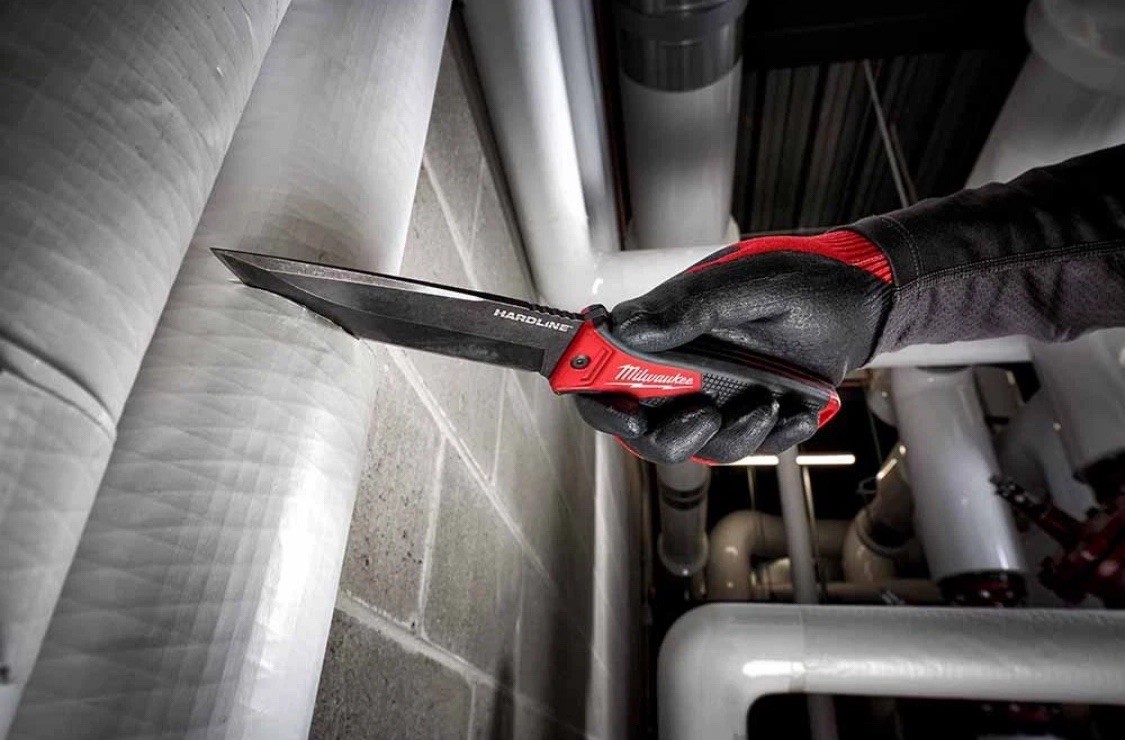 Milwaukee 5-Inch HARDLINE Full Tang Fixed Blade Knife Lifetime Warranty