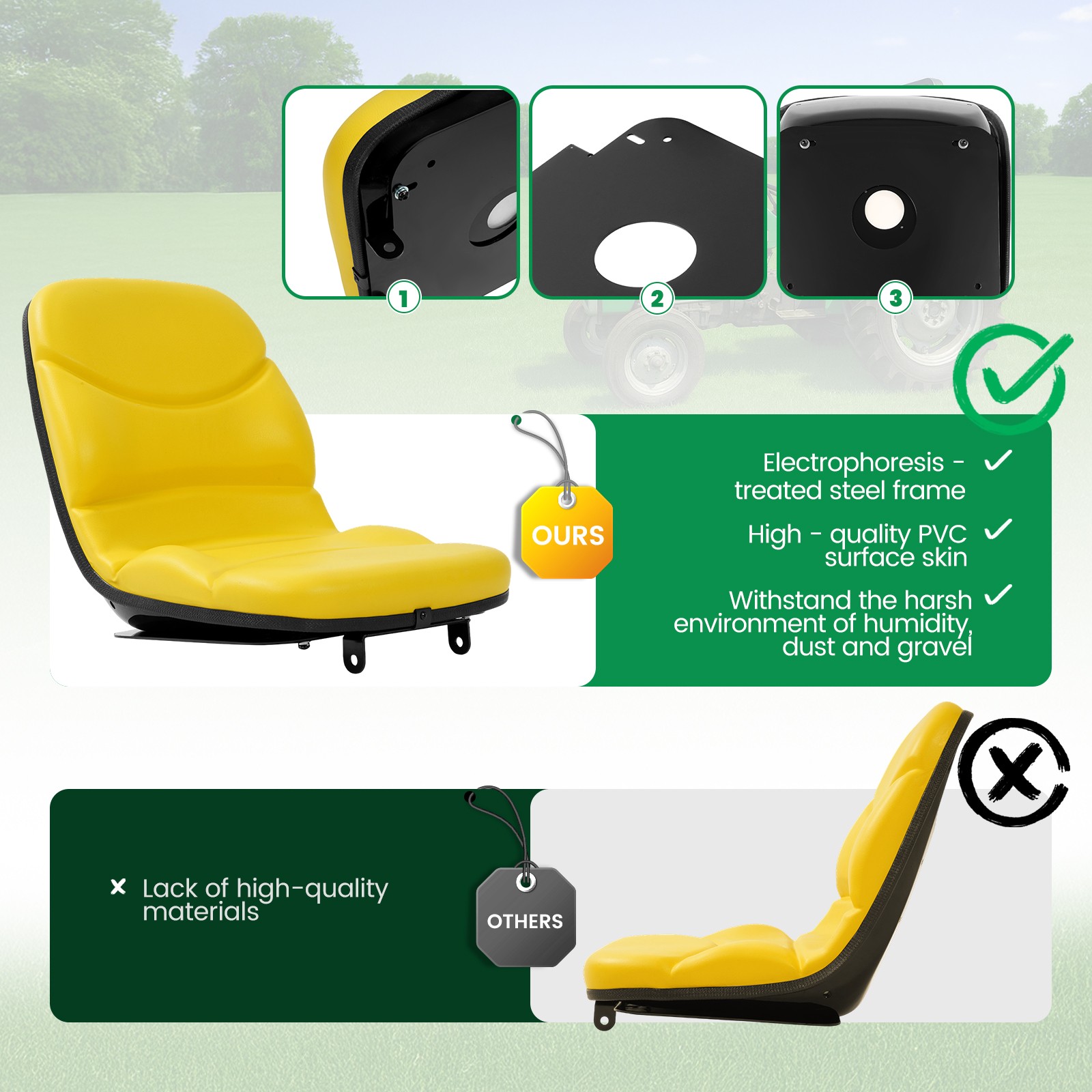 Seat #M805158 #M803465 For John Deere 670 770 790 870 970 990 1070 3005 4005