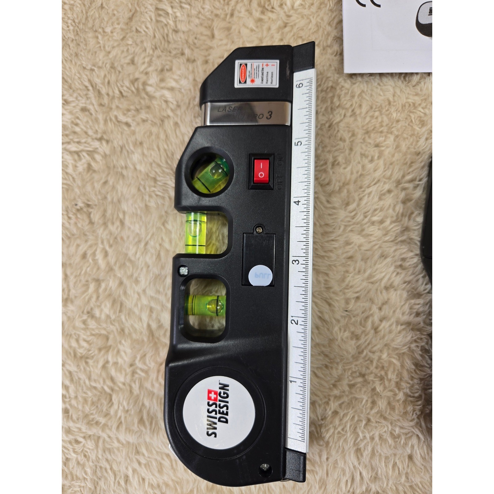 Swiss Design Wall Scanner Laser Level Stud Finder 3in1 Tool New in Box