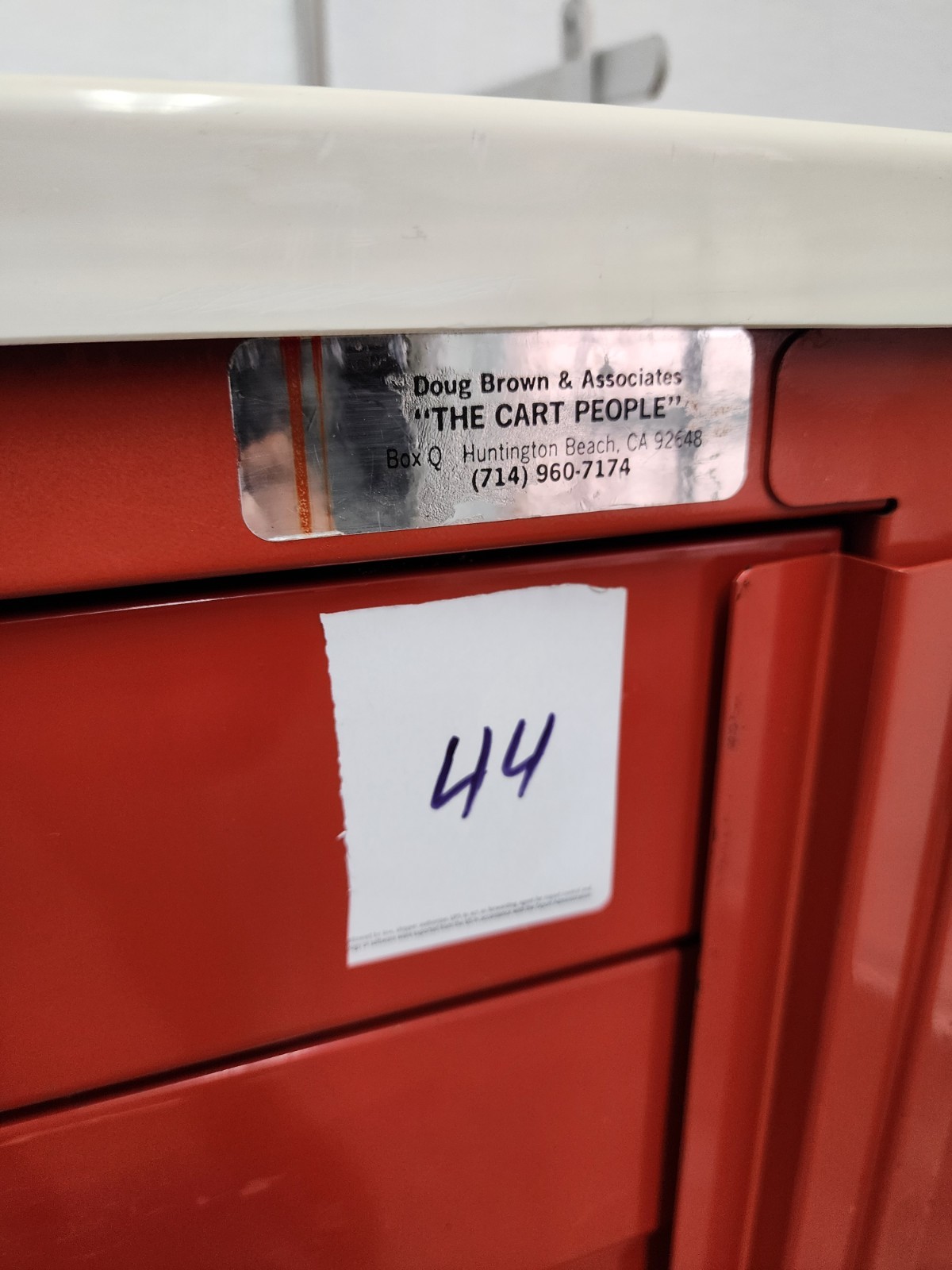 Waterloo Uni-Cart Medical Lab Mobile Storage Cart 6 Locking Drawers, Tool Box