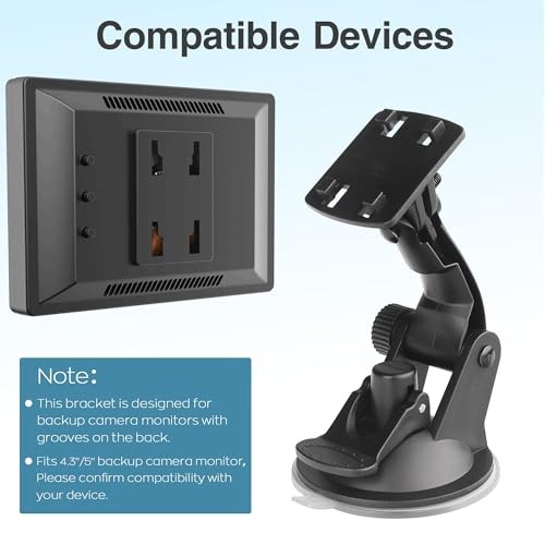 Backup Camera Monitor Mount,(4.3/5in) Rvs Rear View Camera Screen Mounting