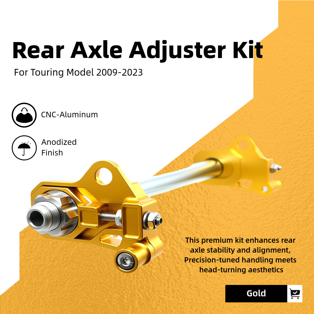 Rear Gold Axle Adjuster Kit For Harley Touring Road Glide FLTRX 2009-2023