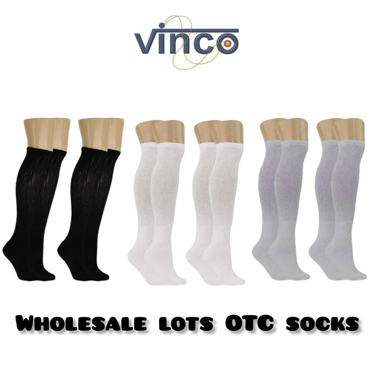 1-100 Dozens Wholesale Lots Men's Diabetic Over The Calf Socks Size 10-13 13-16