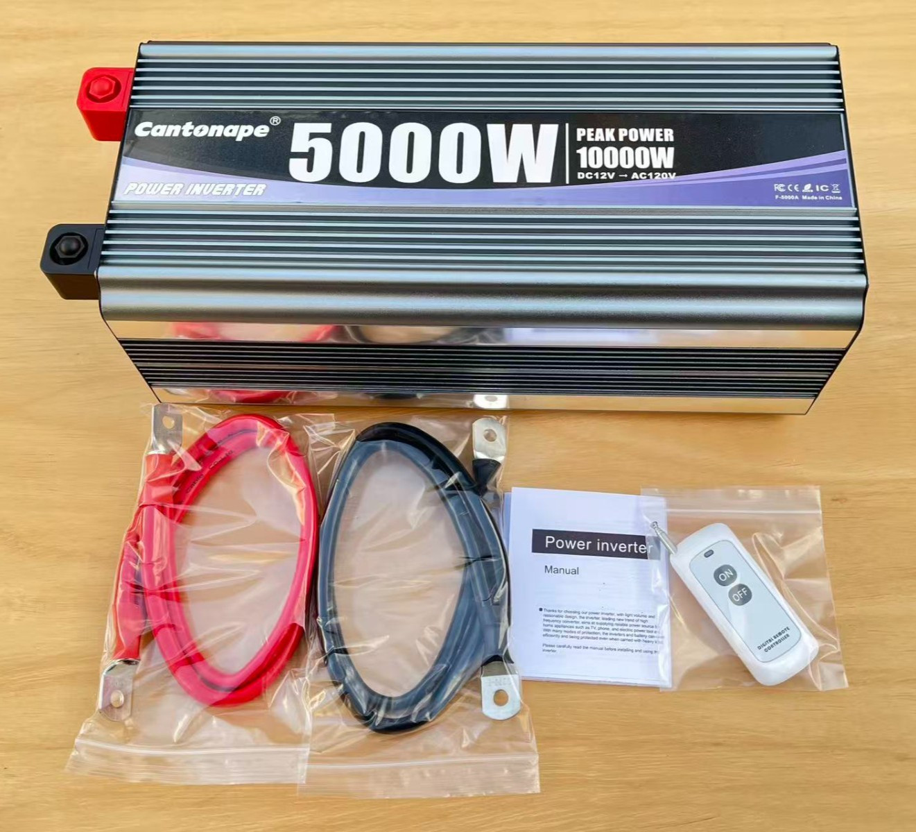 Used Cantonape 5000W Power Inverter 12V to 110V/120V DC toAC with LCD Display