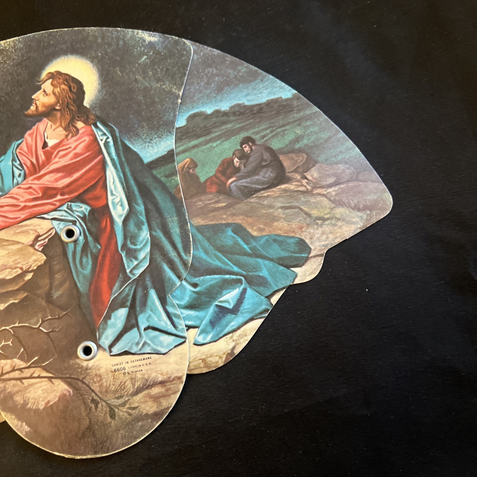 Funeral Home Fan Sauter Funeral Home "The Good Shepherd" Vintage Trifold