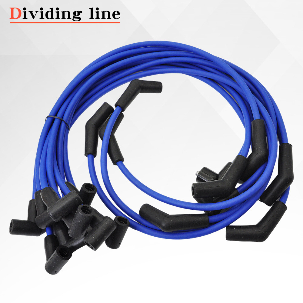 FOR FORD 289 302 BLUE Small Cap HEI Distributor +Coil+UNIVERSAL SPARK PLUG WIRES