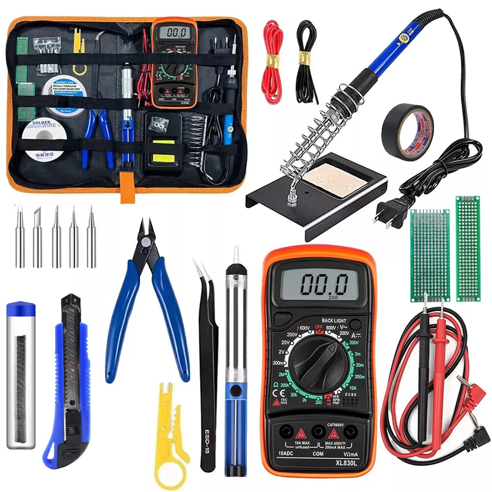 80W Electric Soldering Iron Welding Gun Tool Kit Solder Wire Desoldering Pump US
