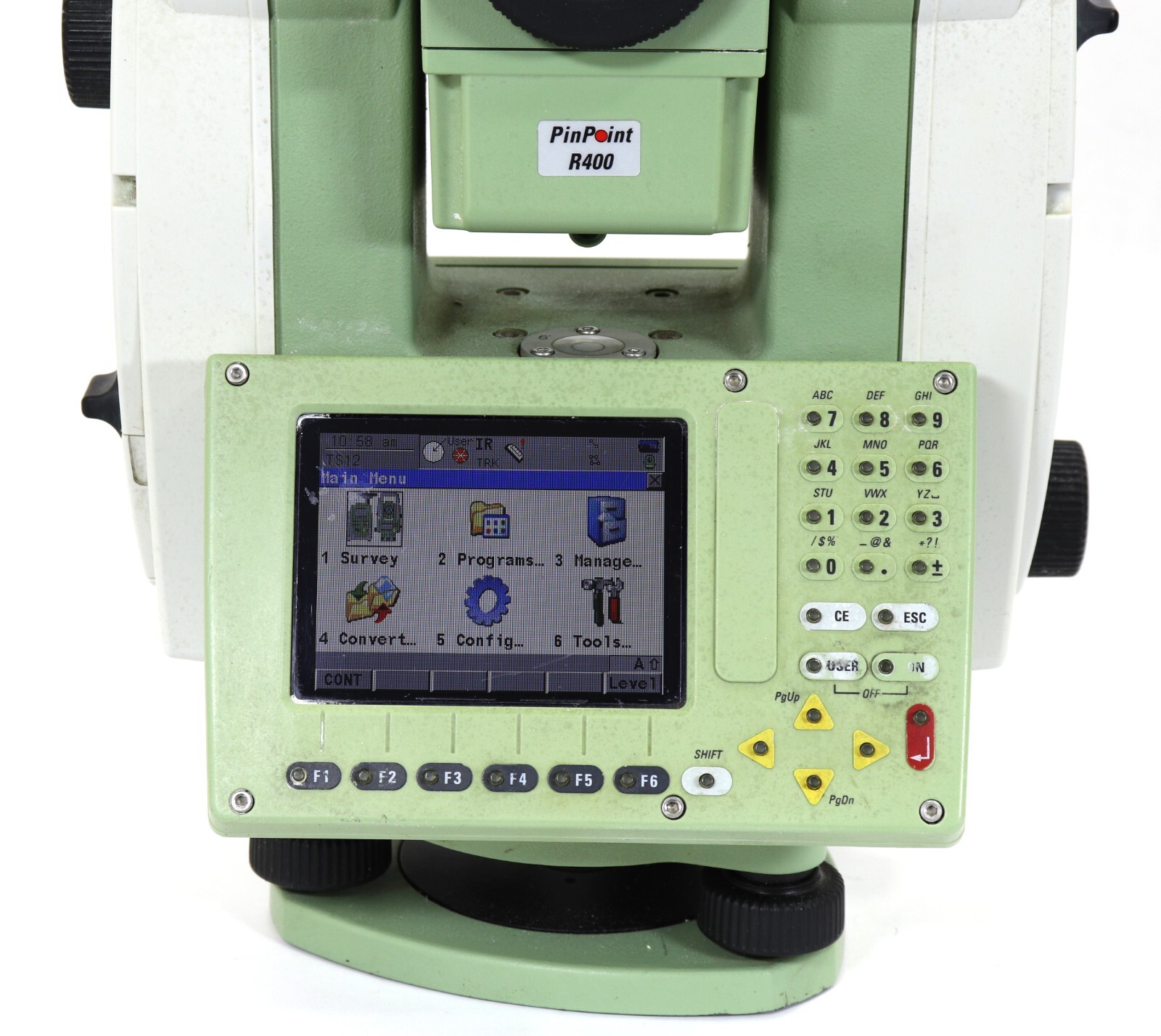 Leica TS12 R400 Robotic Total Station With a Windows Tablet Running SurvPC