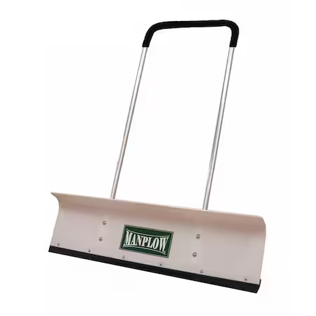 Manplow Pro42 Snow Shovel, 42 In W X Plastic Blade, 48 In L Aluminum Handle