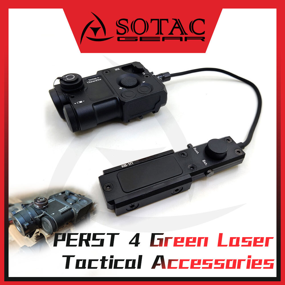 SOTAC Metal CNC PERST-4 Aiming Indicator Green Laser IR Laser w/ KV-D2 Switch