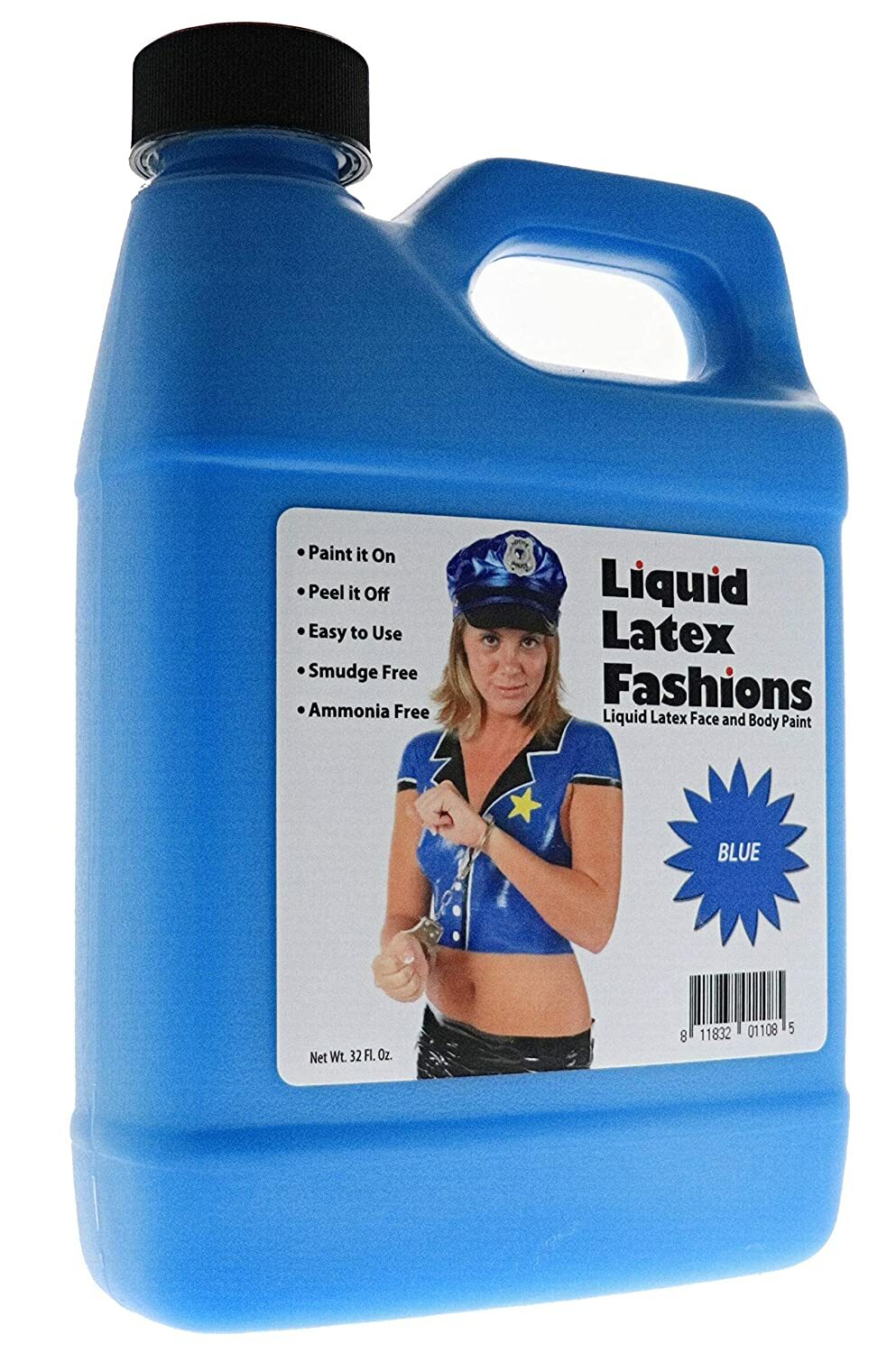 Liquid Latex Fashions Body Paint, Blue, 32oz