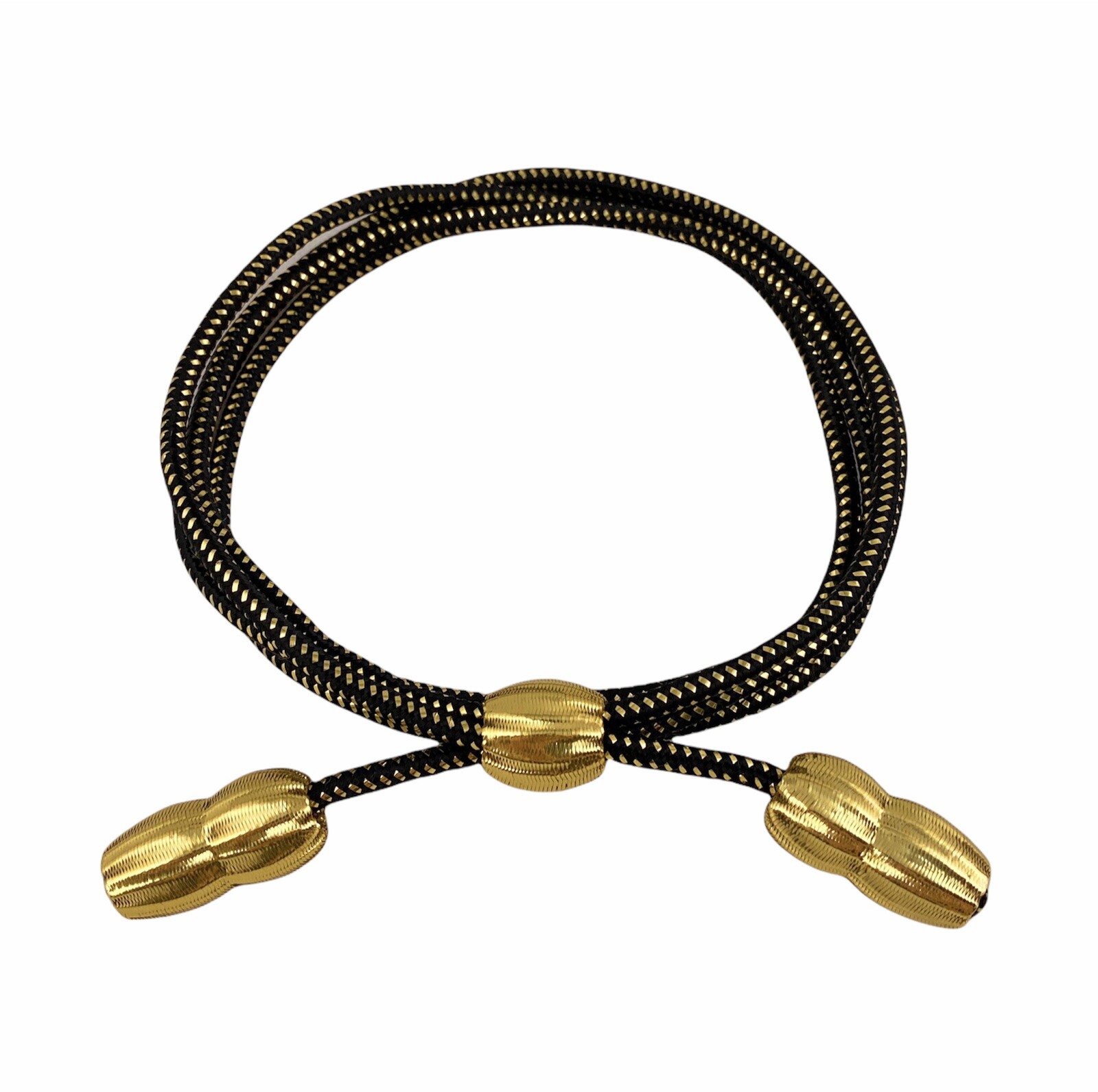 🌟US Army Senior Officer, State Trooper Gold Black Acorn Campaign Cord Hat Band