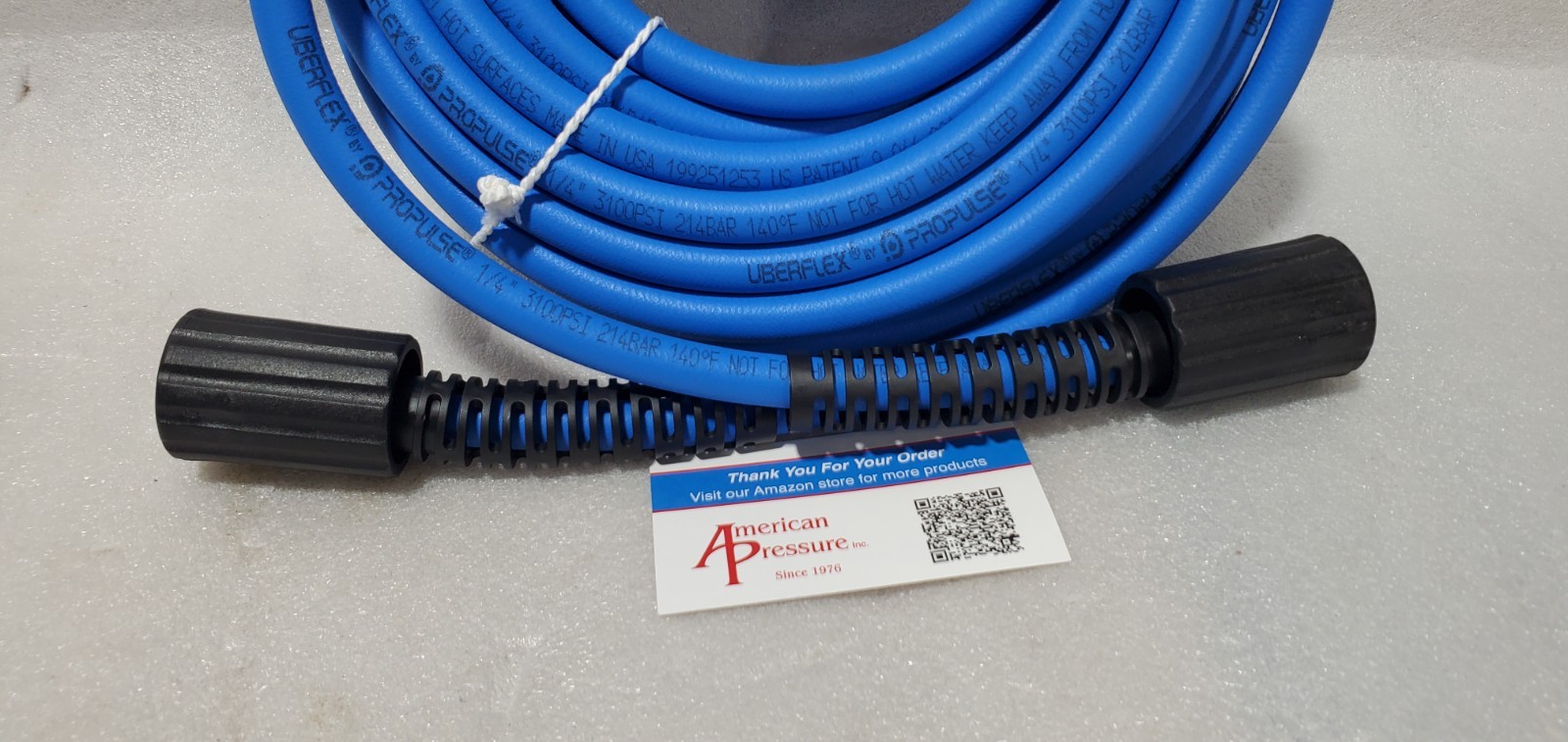 UBERFLEX Kink Resistant Pressure Washer Hose 1/4" x 50' 3,100 PSI