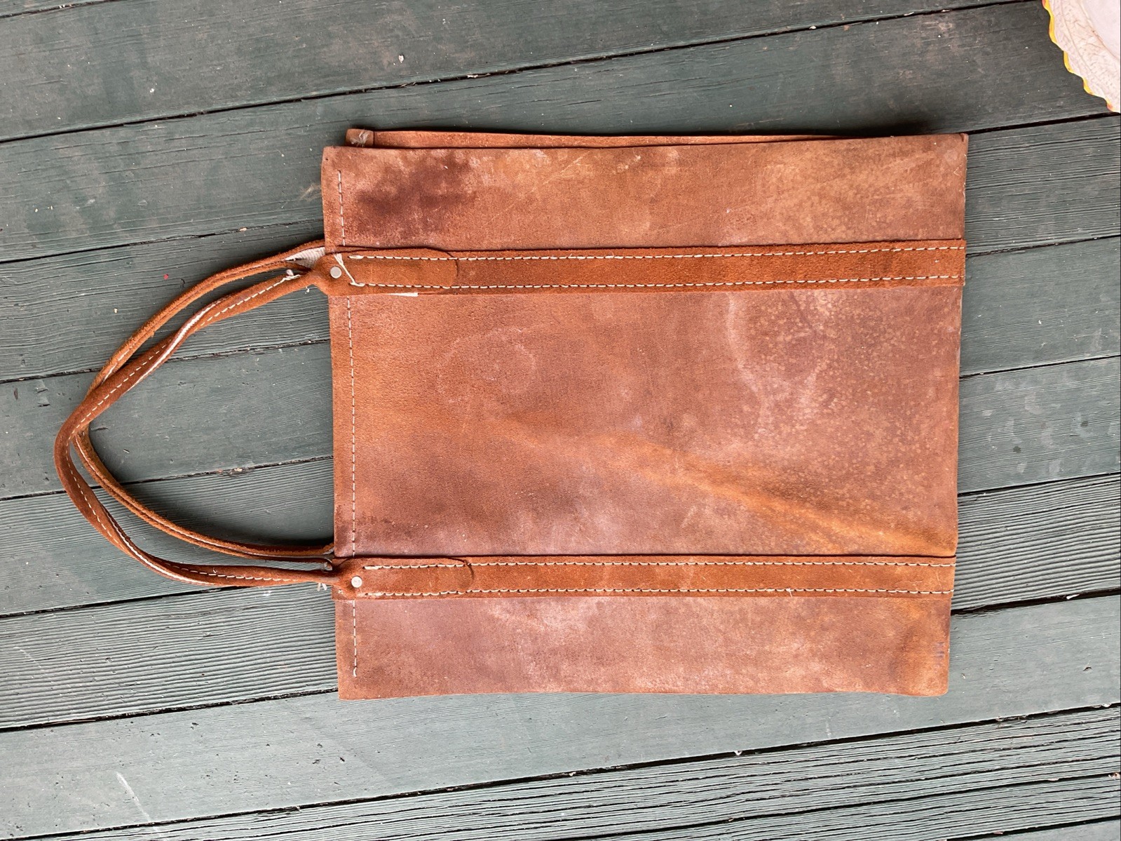 34"x14.5" Leather Firewood Log Carrier Sling vintage cool Look