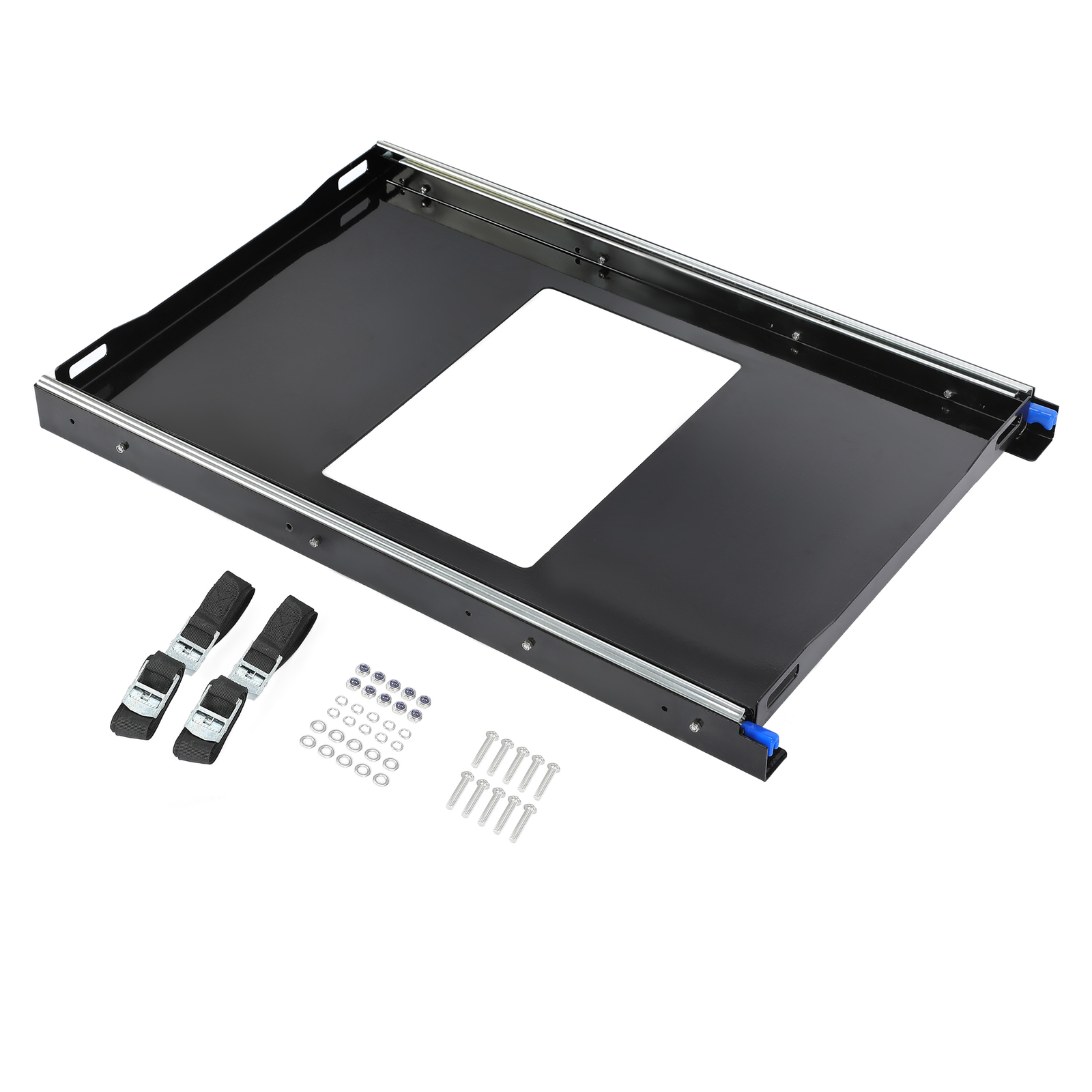 New Cooler Slide Out Tray For Portable Refrigerator Car Fridge w/Tie-down Straps