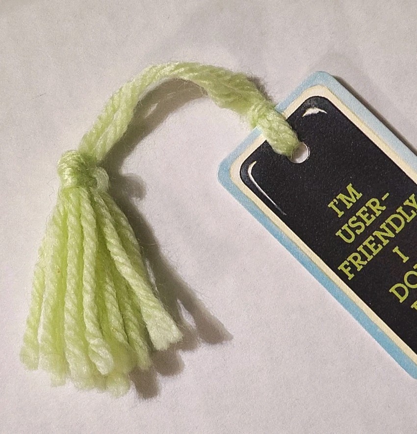 Vintage 1983 Computer Humor Bookmark I Don't Byte I Nibble Sunshine Thoughts NOS