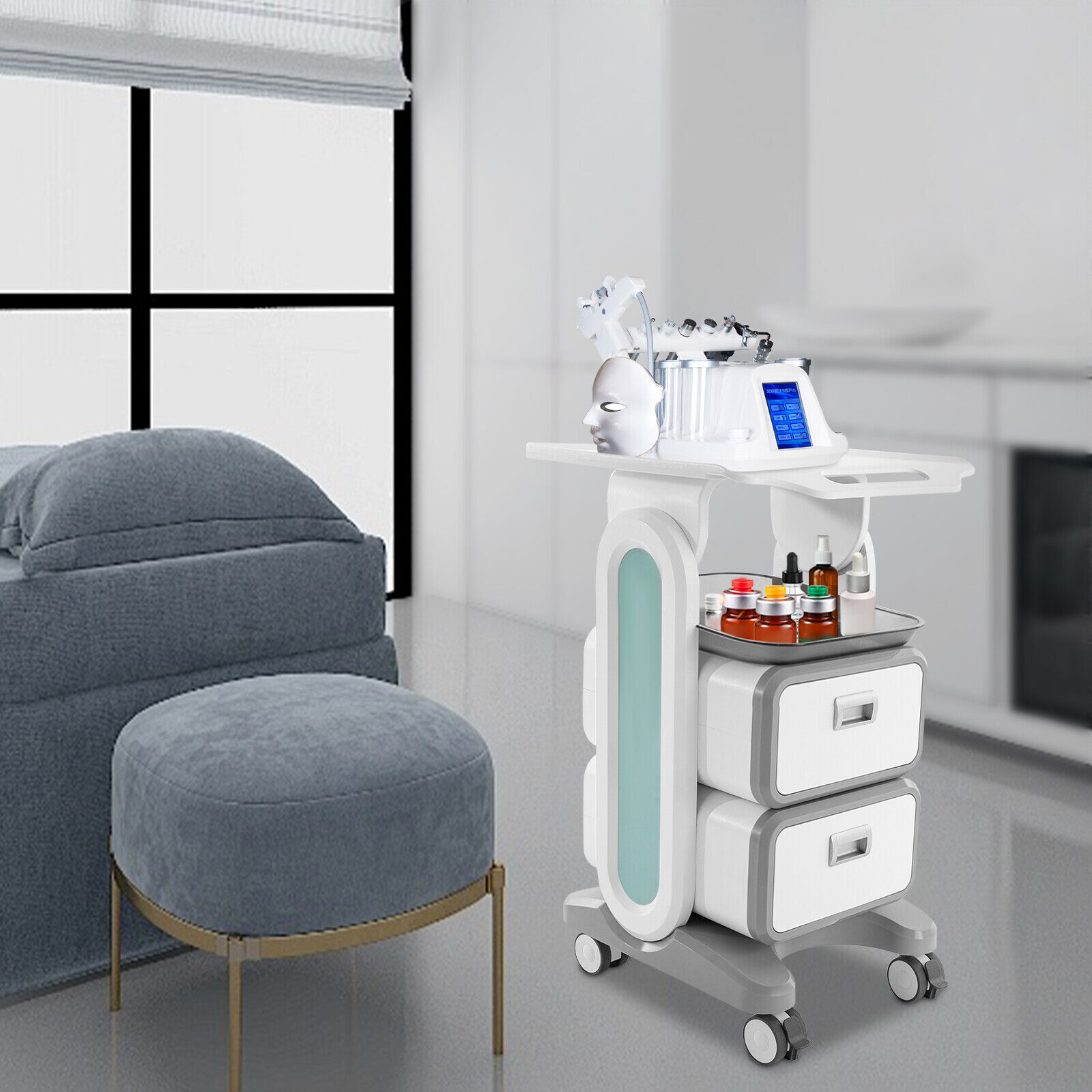 Dental Storage Cabinet Drawers Mobile Utility Cart /4 Layer Dental Trolley NEW