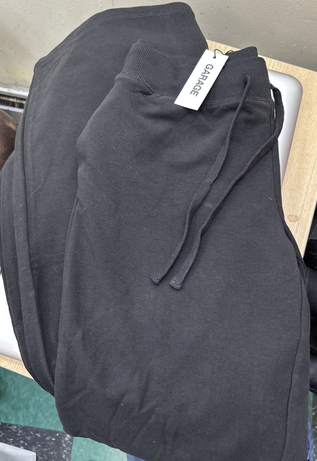 Garage Stretch Terry Bootcut Pants Jet Black P/S