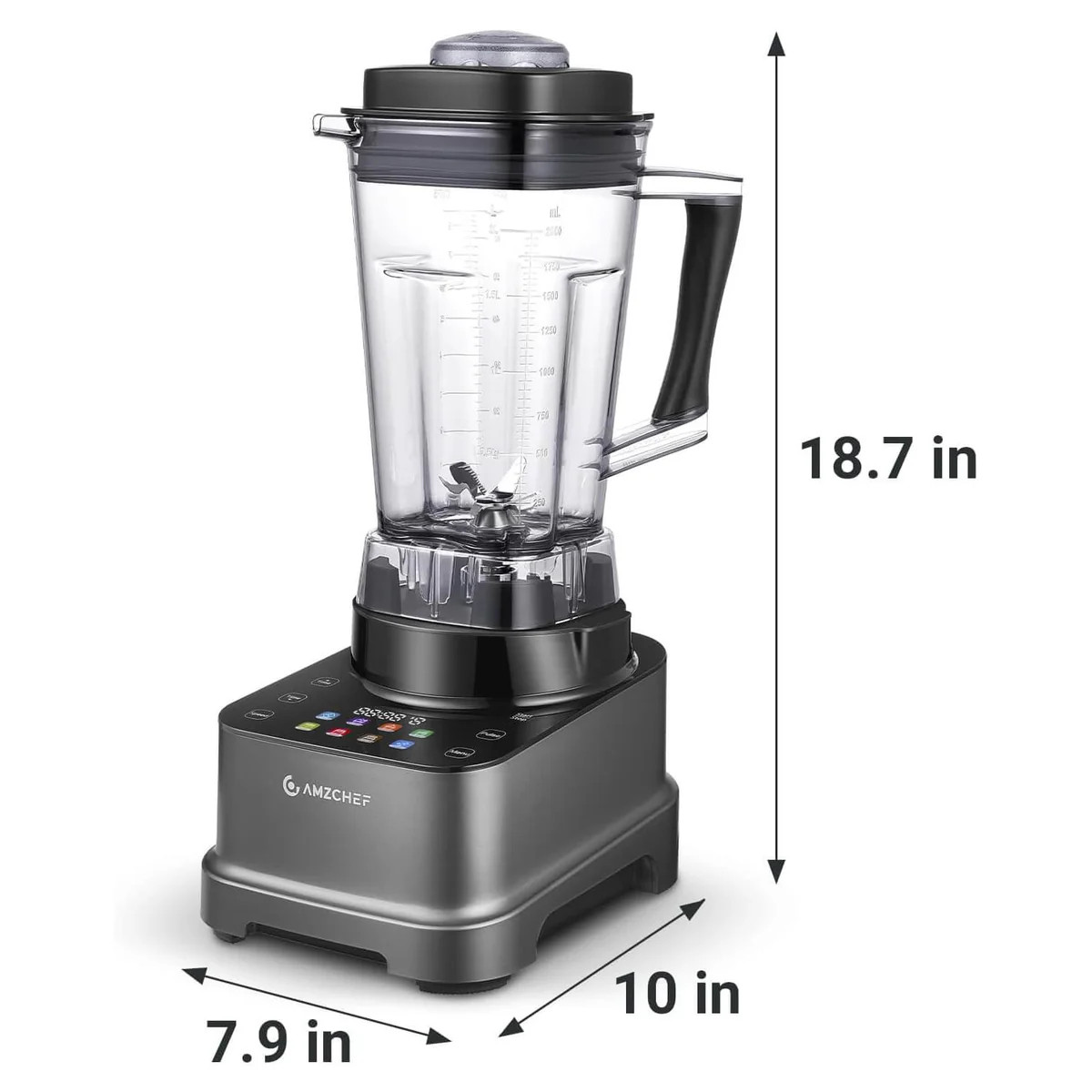 AMZCHEF 8-IN-1 Professional Blender 2000 W, 68 oz, Timer, XL-05 - Scratch & Dent
