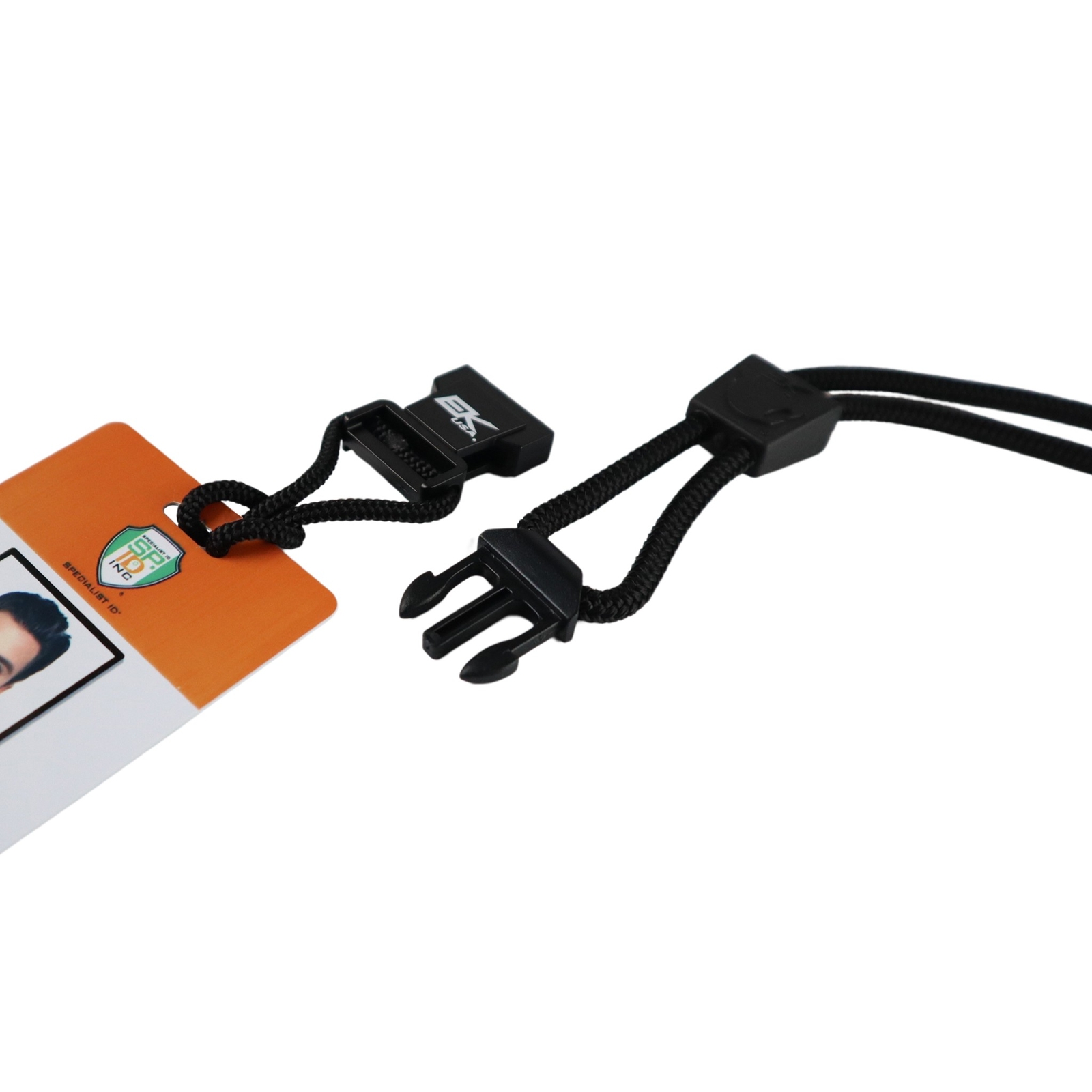 Black EK Lanyard Plus w Detachable Soft End (10252) by EK USA - Heavy Duty Nylon