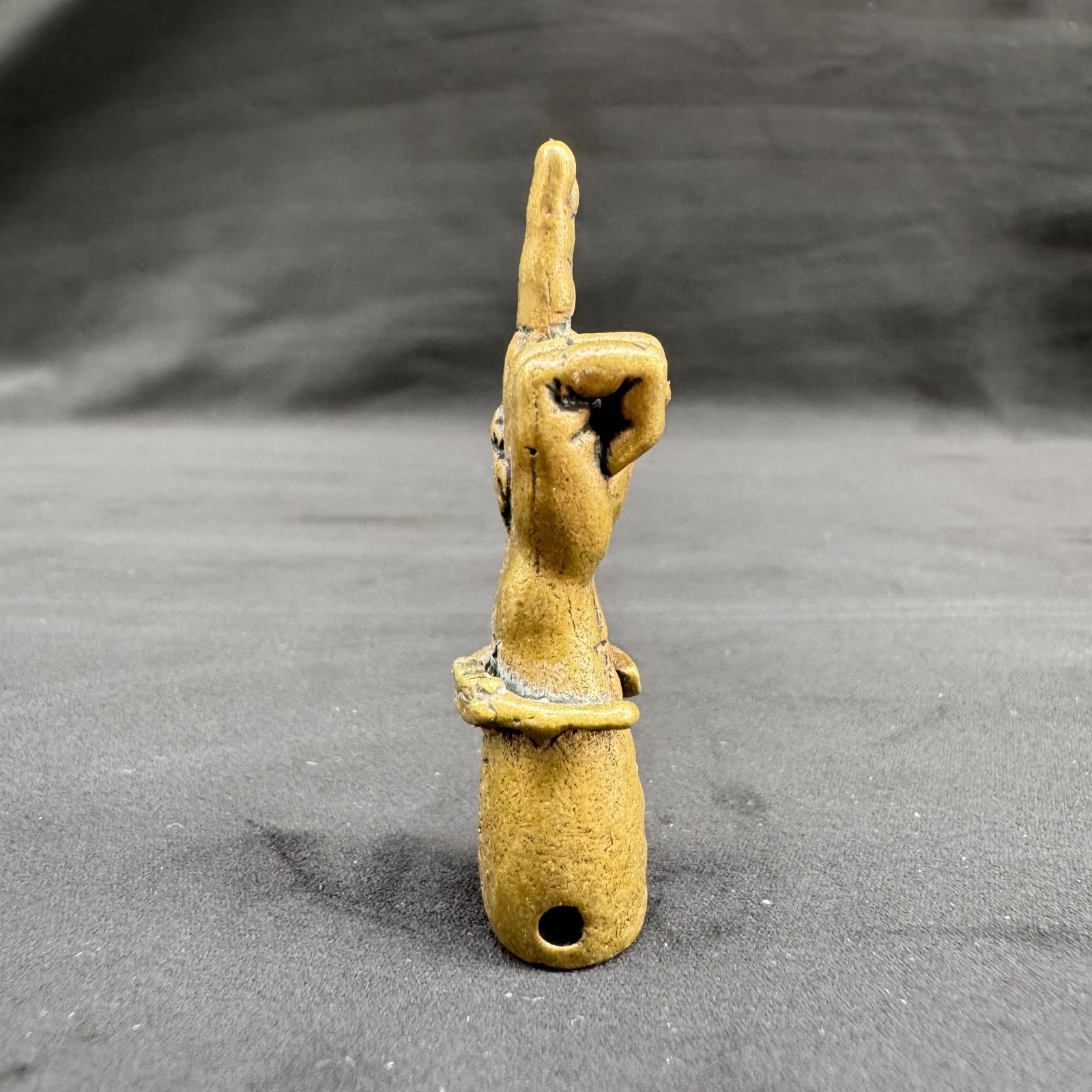 antique Chinese Taoist Brass Exorcism and Evil - Warding Pendant Amulet